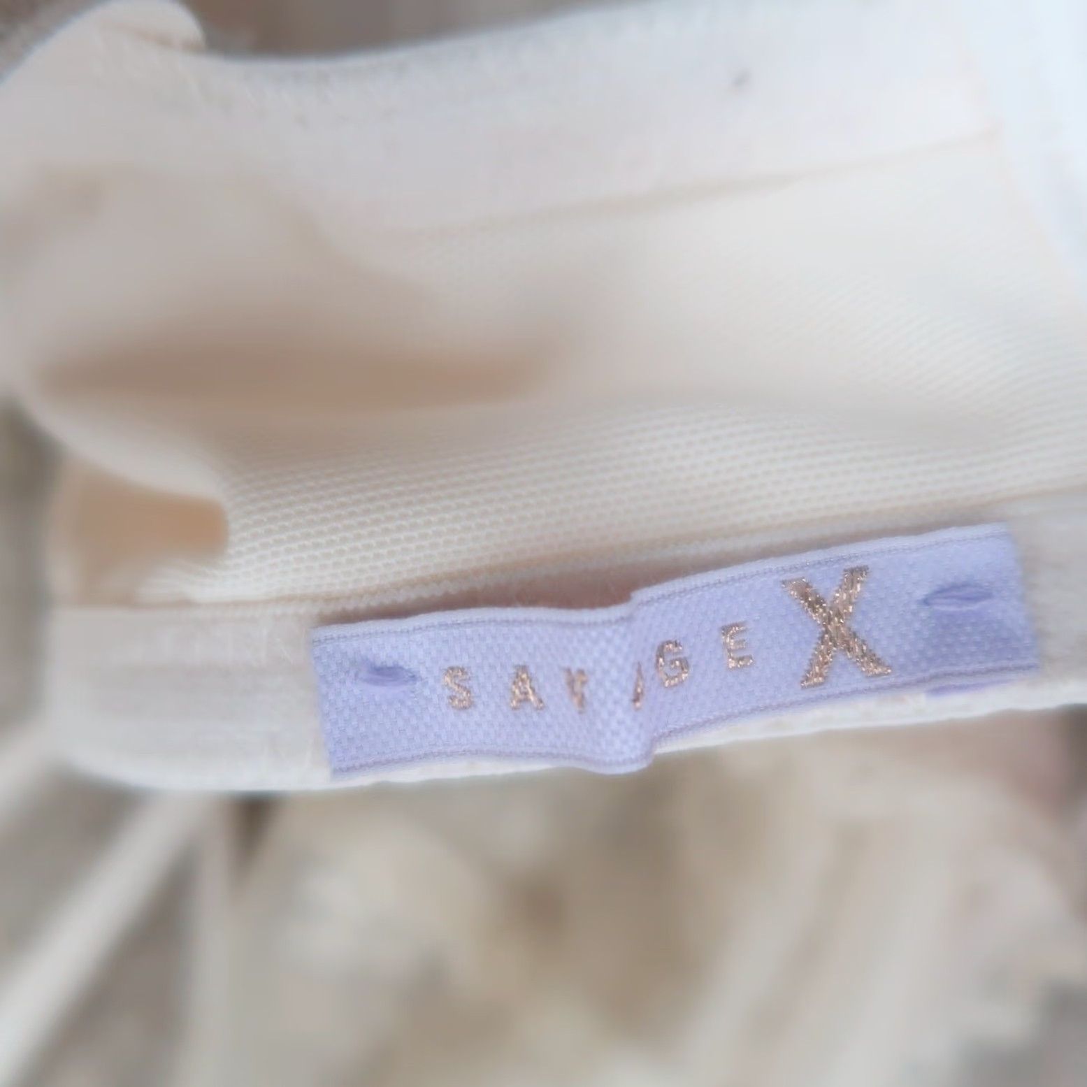 Vintage Savage X Fenty Bra Cream Lace Strappy Bralette Women's 32DD Size ONE SIZE - 5 Thumbnail