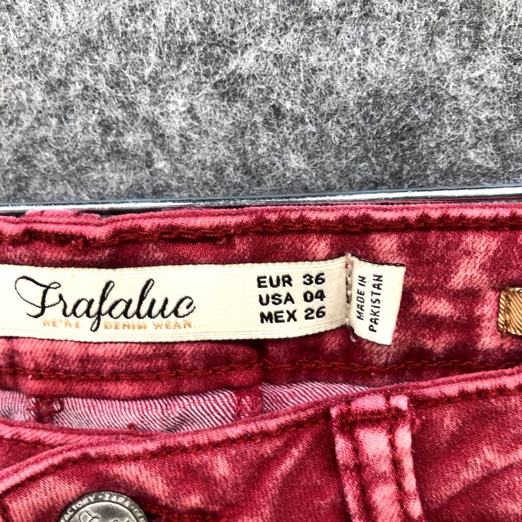 Zara Zara Pink Skinny Jeans Womens 4 Low Rise Stone Wash Vintage Wash Stretch Denim Jeans Womens Size 27" / US 4 / IT 40 - 6 Thumbnail