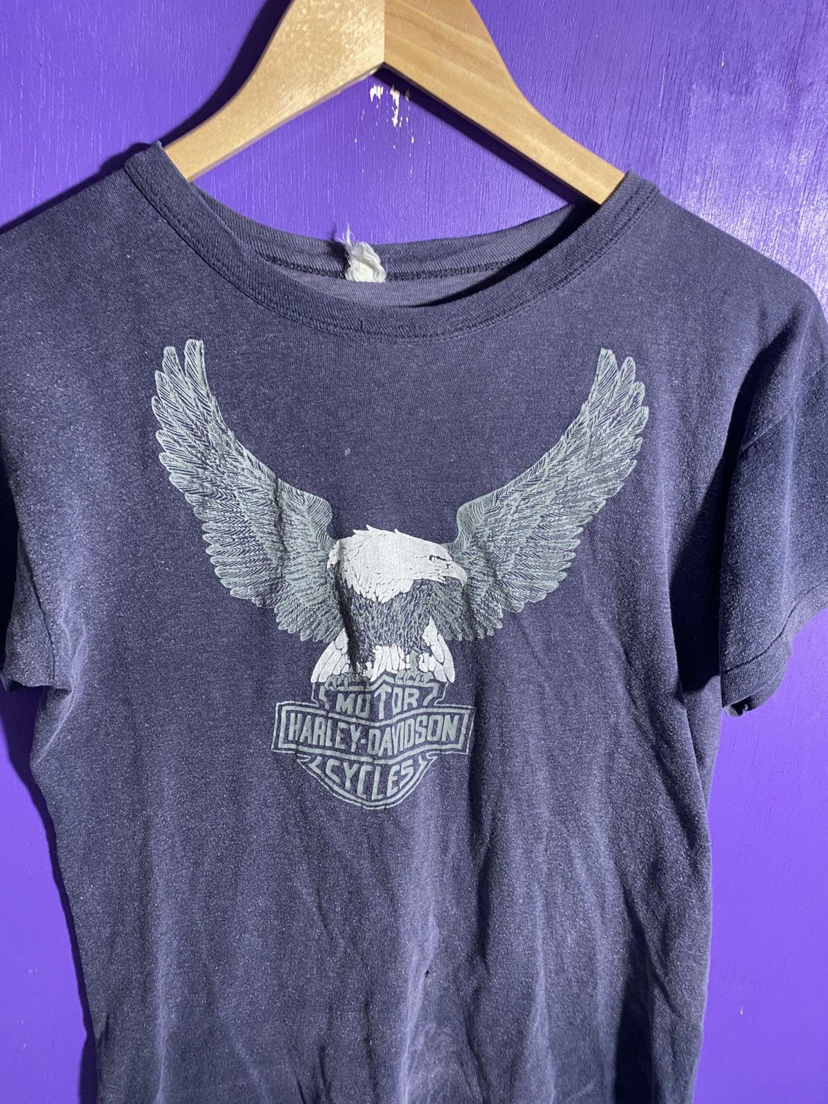 Harley Davidson × Vintage Vintage 70s/80s Harley Davidson Boston faded t-shirt Size US M / EU 48-50 / 2 - 3 Thumbnail