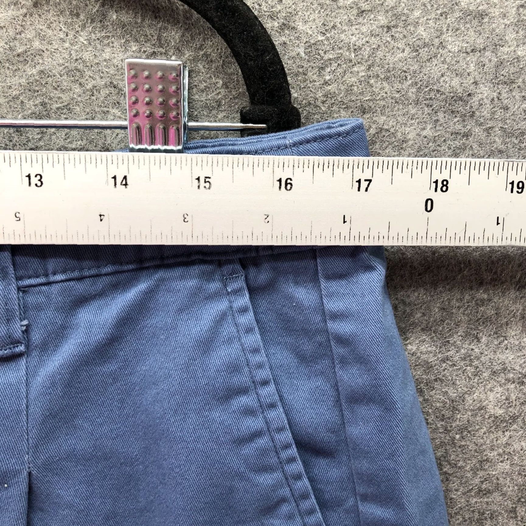 Banana Republic Banana Republic Chino Shorts Womens 14 Blue High Rise Relaxed Pleated Front Twill Cotton Spandex Size 36" / US 14 / IT 50 - 4 Thumbnail