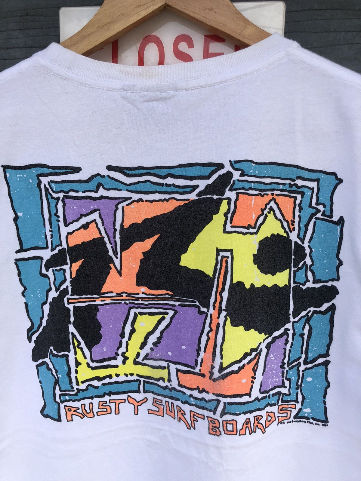 Japanese Brand × Vintage Vintage RARE 90s Rusty Surfboards Tshirt Size US M / EU 48-50 / 2 - 4 Thumbnail