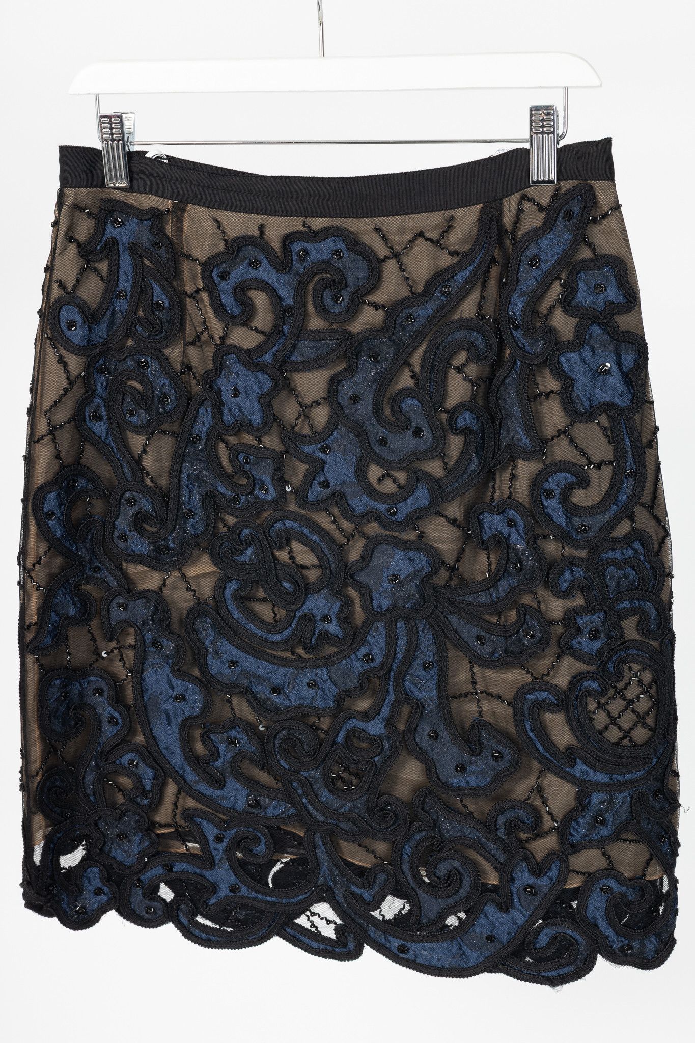 Oscar De La Renta Oscar de la Renta PF14 Beaded Soutache Embroidery Skirt Size 30" / US 8 / IT 44 - 3 Thumbnail