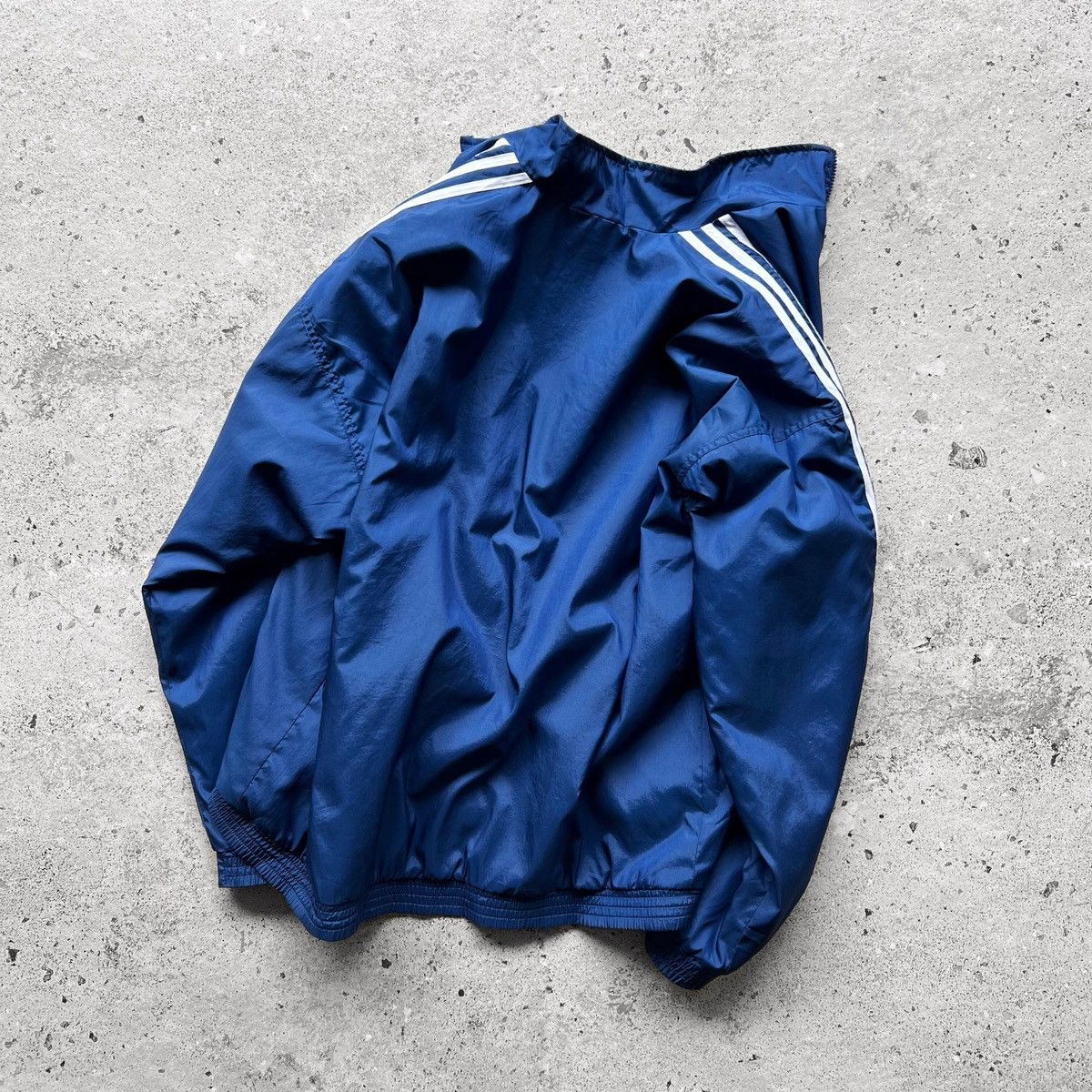 Adidas × Vintage Adidas Vintage Mens Blue Zip Jacket Long Sleeve 3-Stripes Size US L / EU 52-54 / 3 - 6 Thumbnail