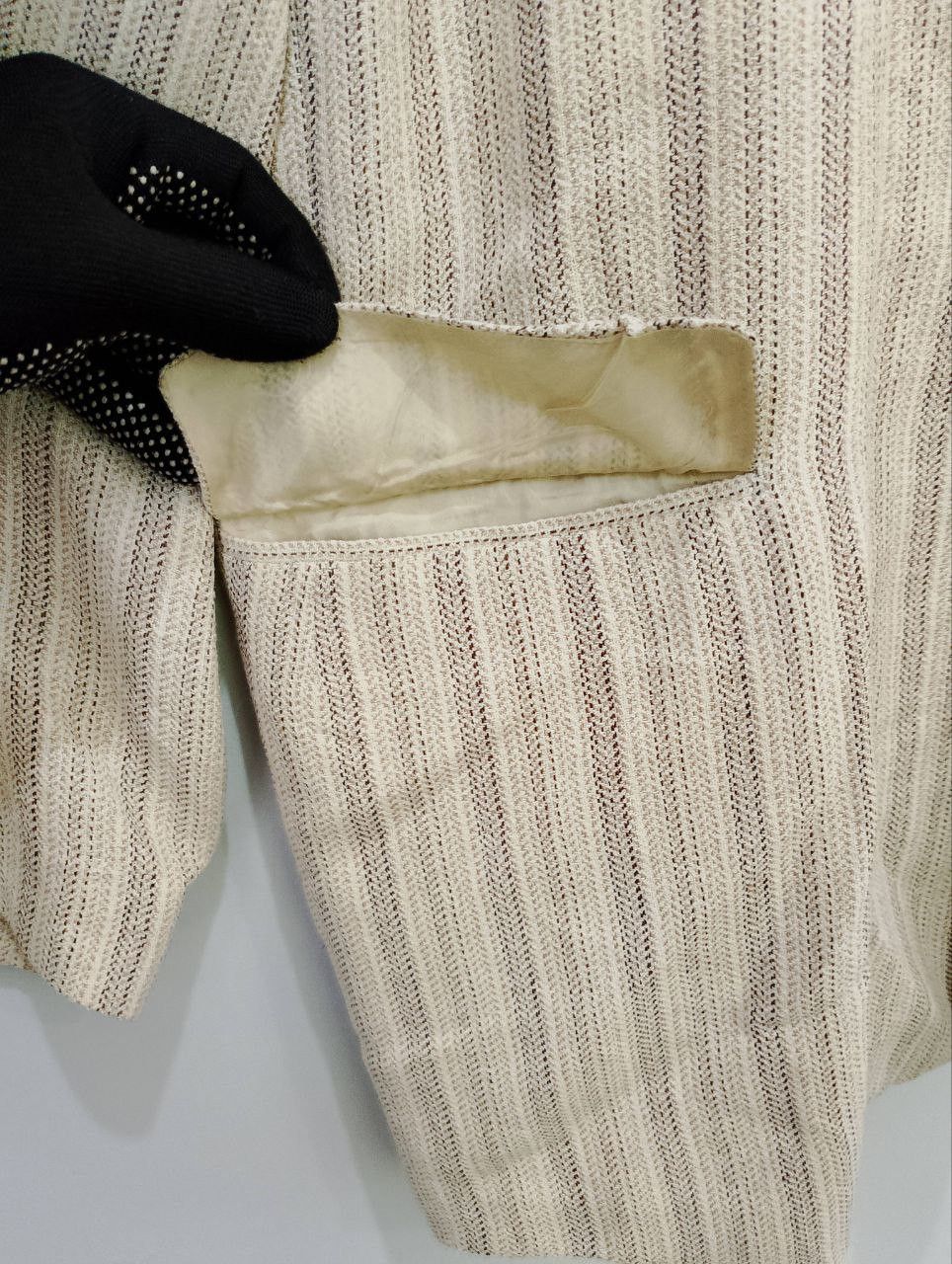 Issey Miyake TETE HOMME by Issey Miyake Striped Knitted Jacket Japan Made Size XXL / US 16-18 / IT 52-54 - 5 Thumbnail