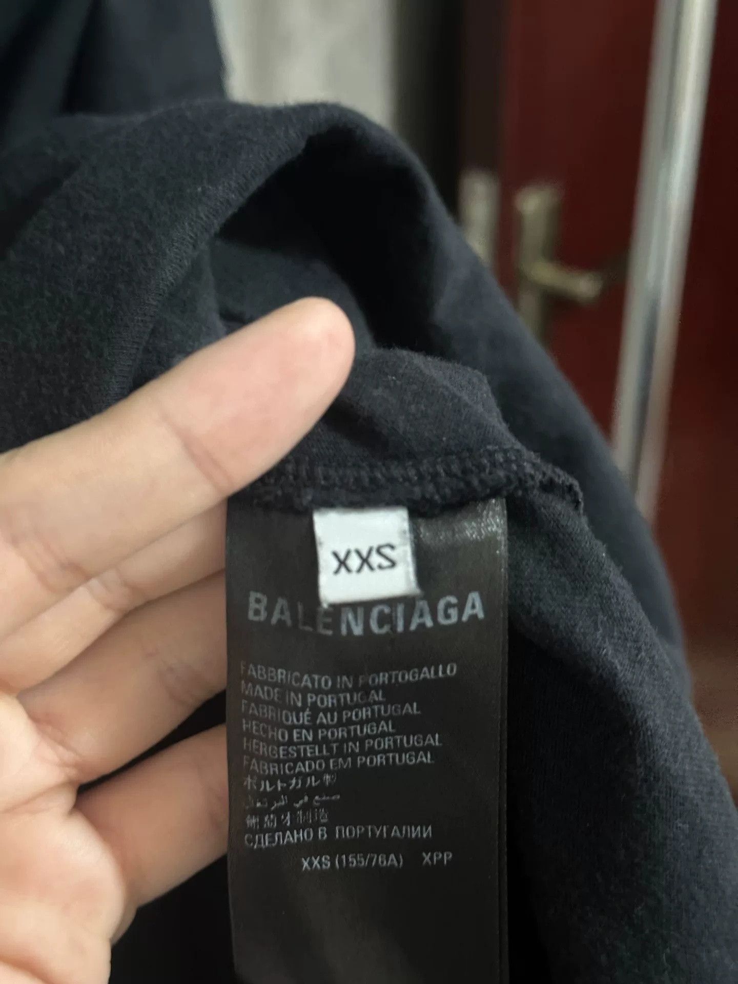 Faith Connexion Balenciaga Distressed Script Logo Black T-shirt Size US XXS / EU 40 - 3 Thumbnail