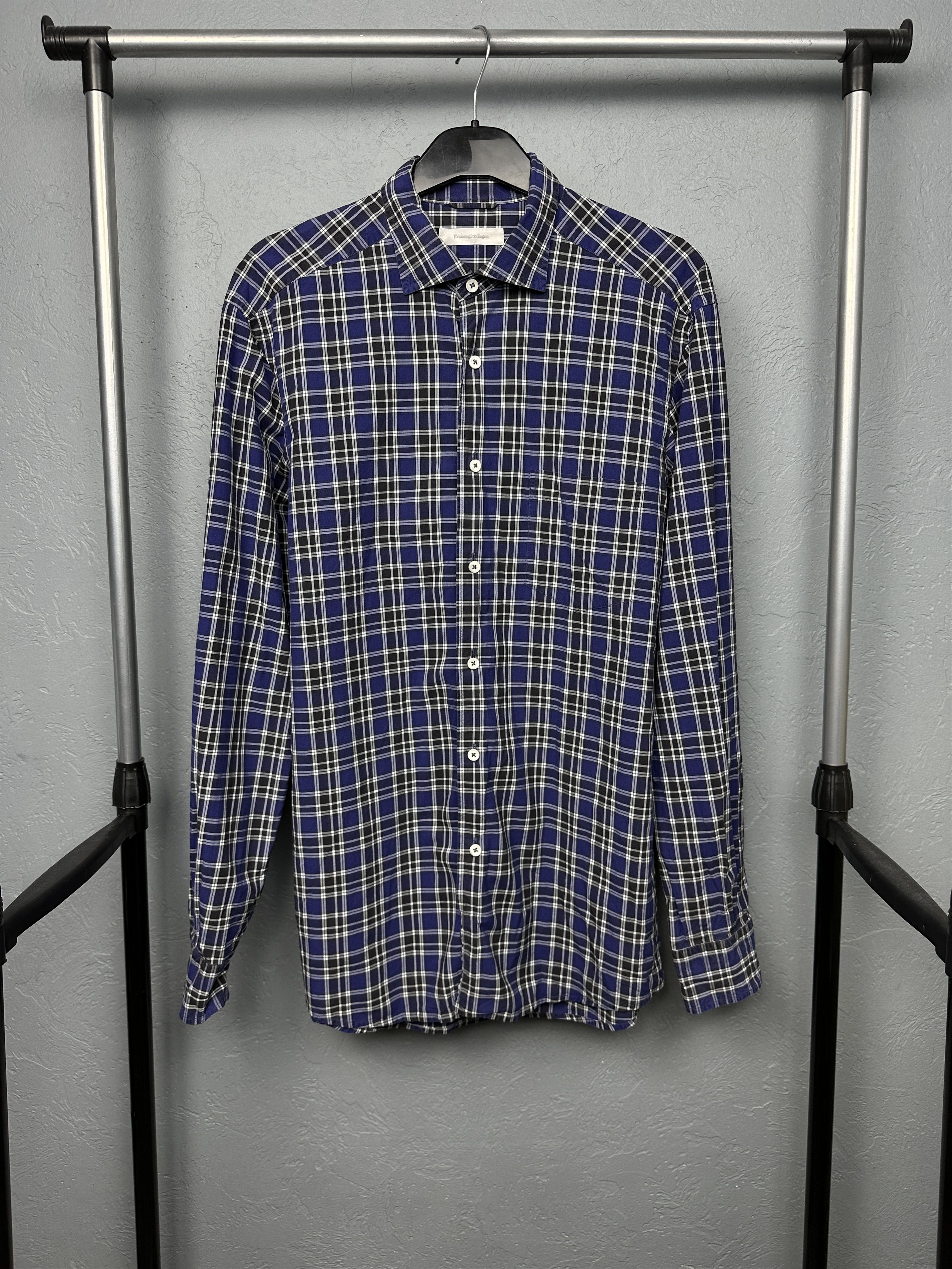 Ermenegildo Zegna Ermenegildo Zegna Vintage Mens Long Sleeve Shirt Size US L / EU 52-54 / 3 - 1 Thumbnail
