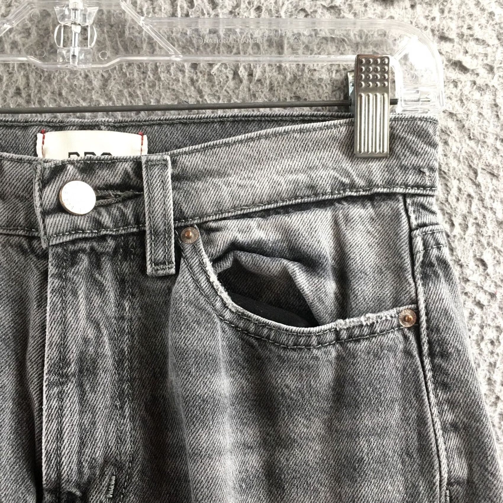 Bdg BDG Cowboy Jeans Womens 26 Gray High Rise Straight Denim Distressed Raw Hem Jeans Size 26" / US 2 / IT 38 - 4 Thumbnail