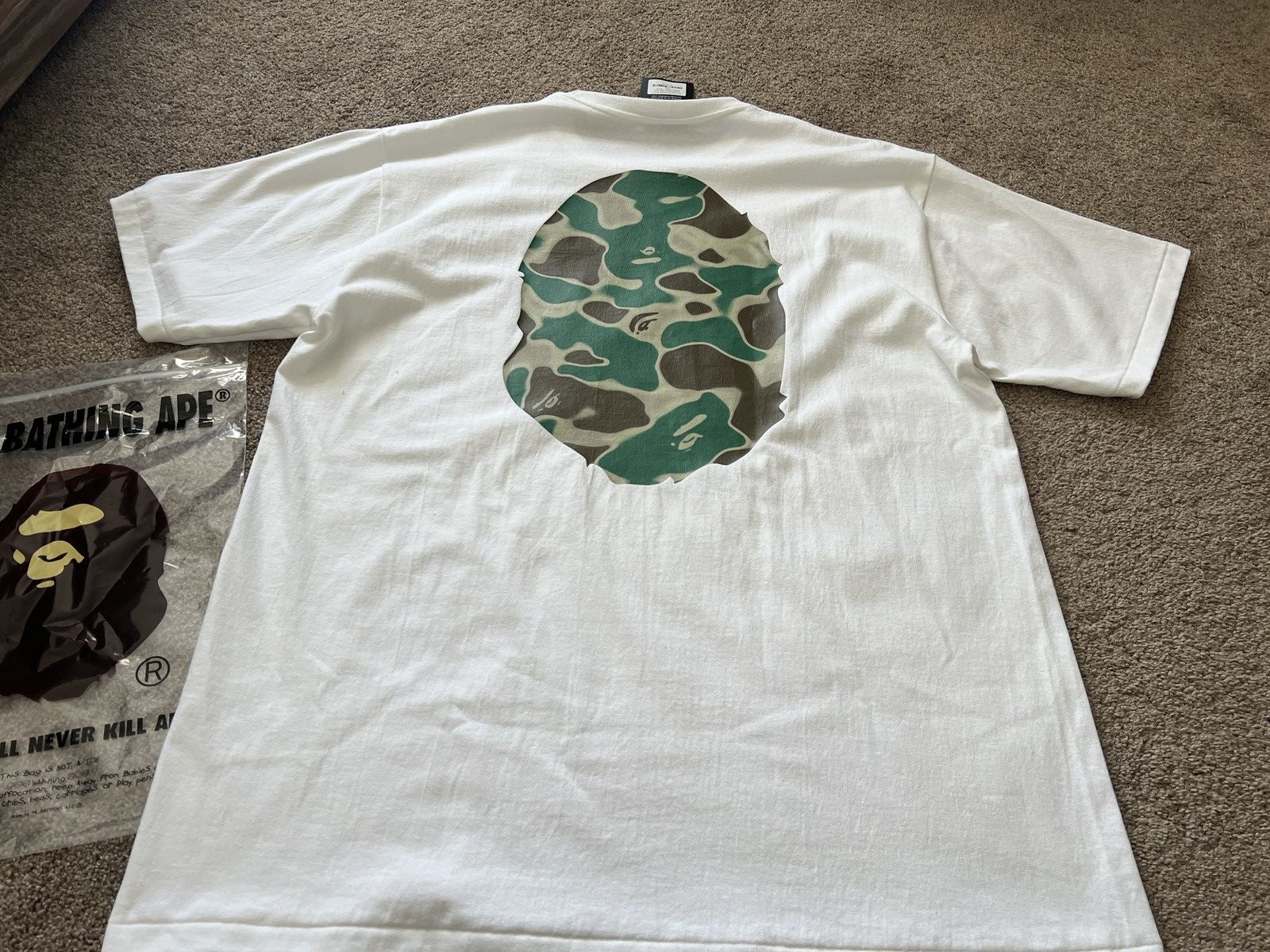 Bape Liquid Camo Big Ape Head Tee Size US XL / EU 56 / 4 - 2 Thumbnail