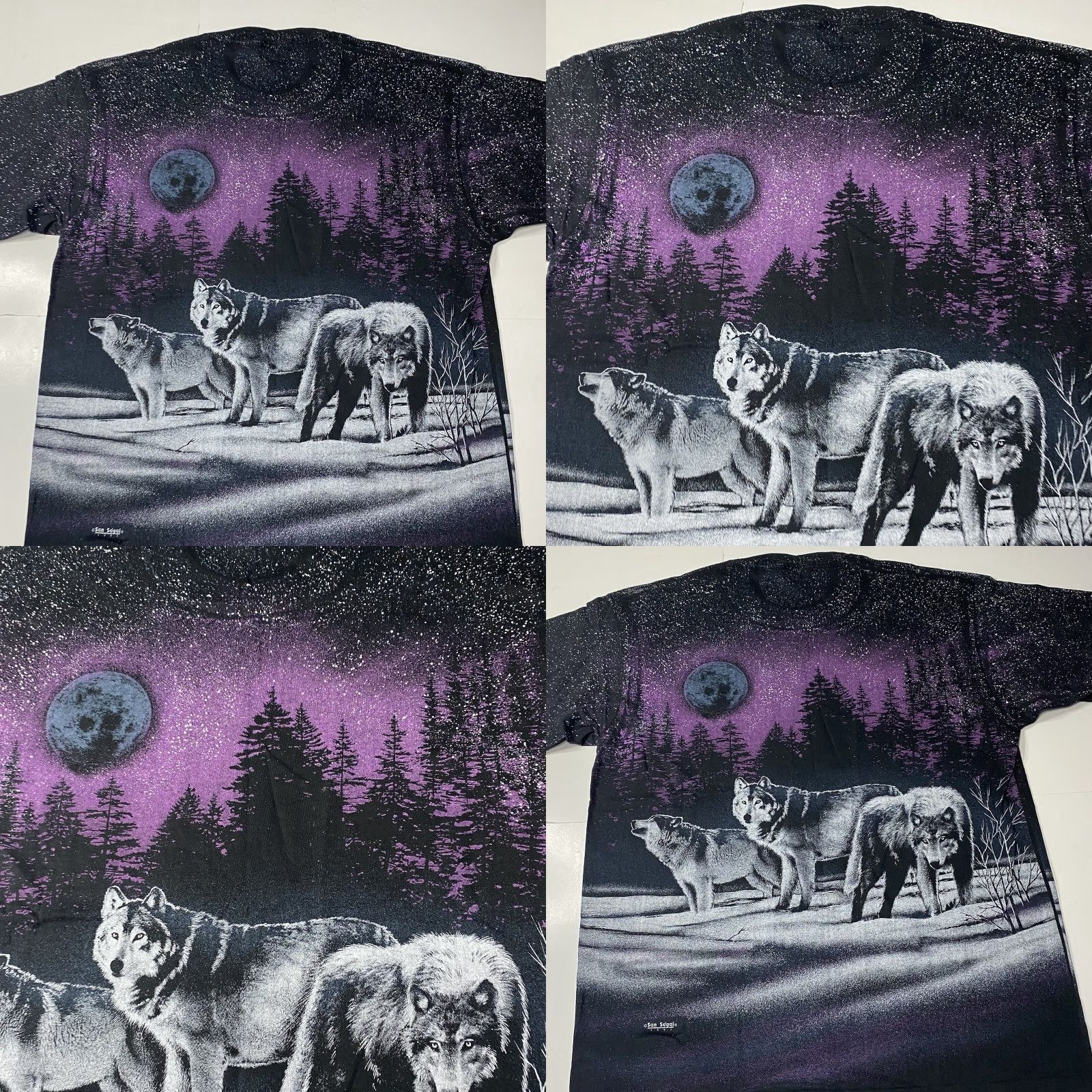 Anvil VINTAGE 90s AOP Wolves Single Stitch T-Shirt Double Sided Made In USA XL Size US XL / EU 56 / 4 - 11 Thumbnail