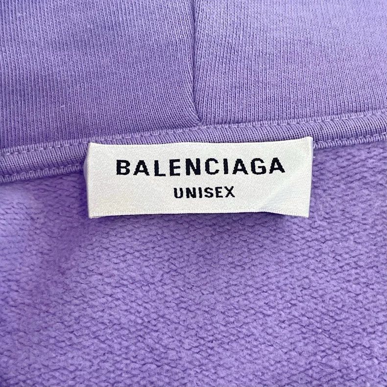 Balenciaga Balenciaga Logo Embroidered Purple Sweatshirt Size M Size US M / EU 48-50 / 2 - 5 Thumbnail
