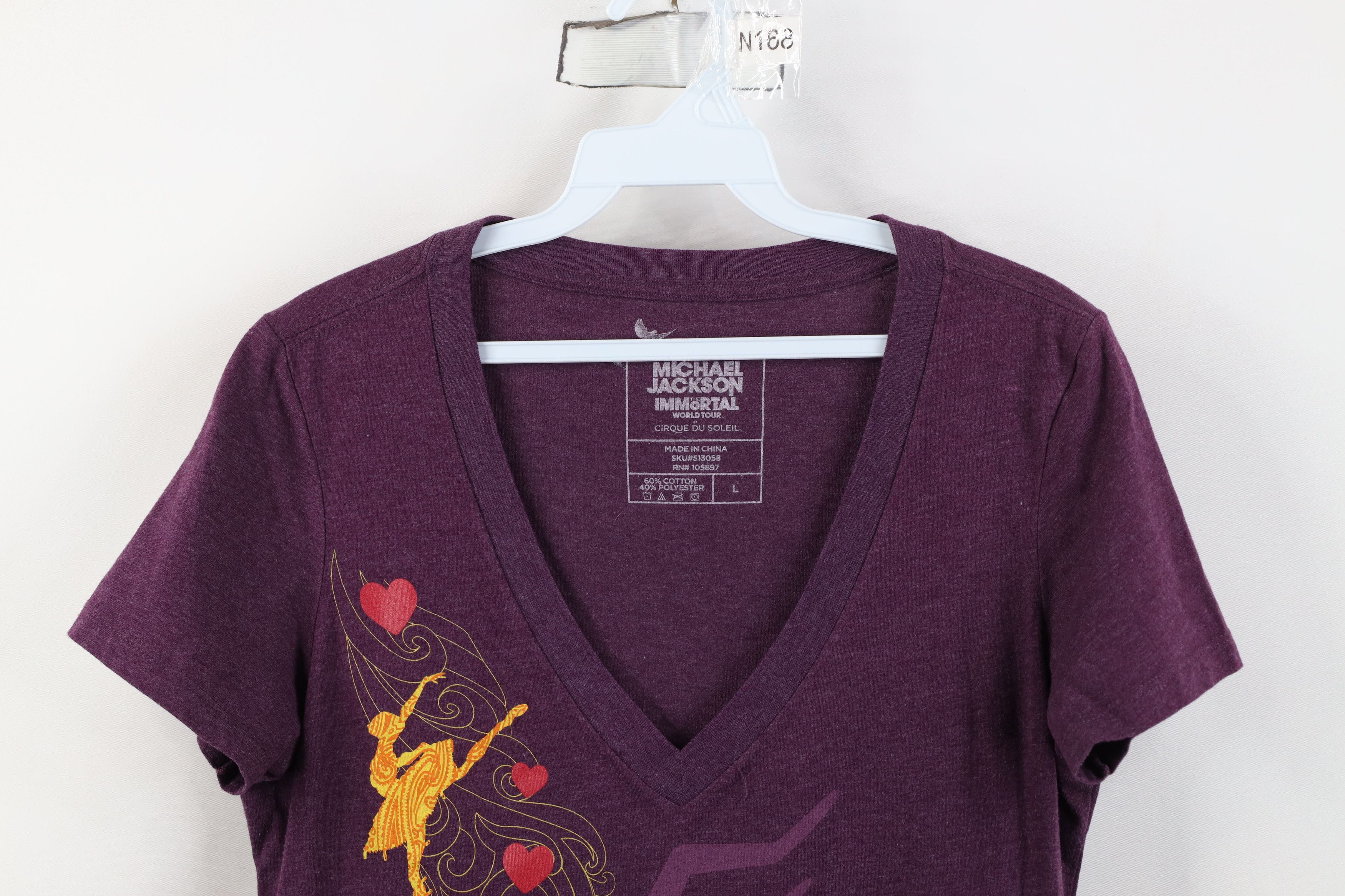 Vintage Cirque du Soleil Michael Jackson Immortal World Tour T-Shirt Size L / US 10 / IT 46 - 2 Thumbnail