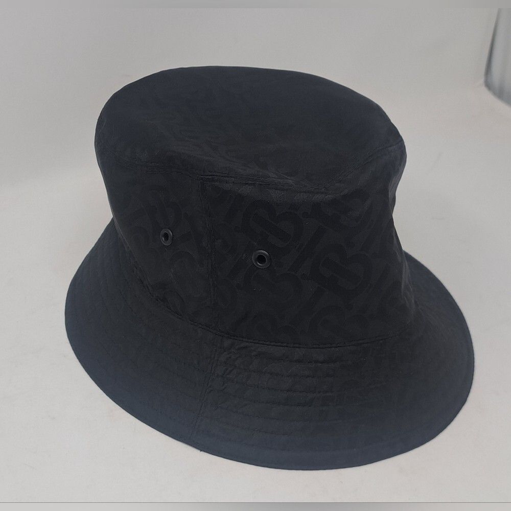 Burberry Burberry Men's TB Monogram Nylon Jacquard Bucket Hat Black Size ONE SIZE - 5 Thumbnail