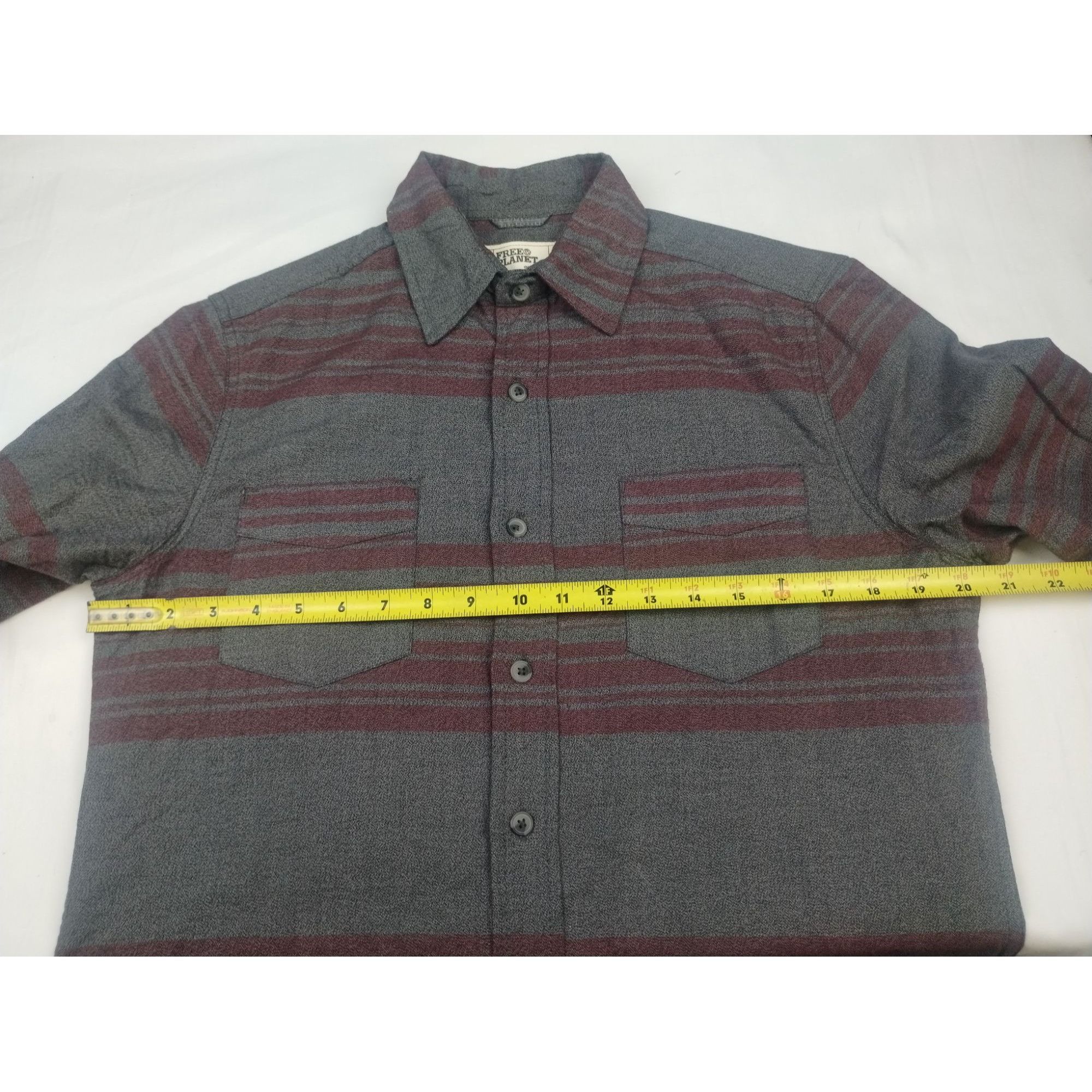 Free Planet Free Planet Men's Grey Small Shirt/Button Up SzS SKU3863 Size US S / EU 44-46 / 1 - 8 Thumbnail