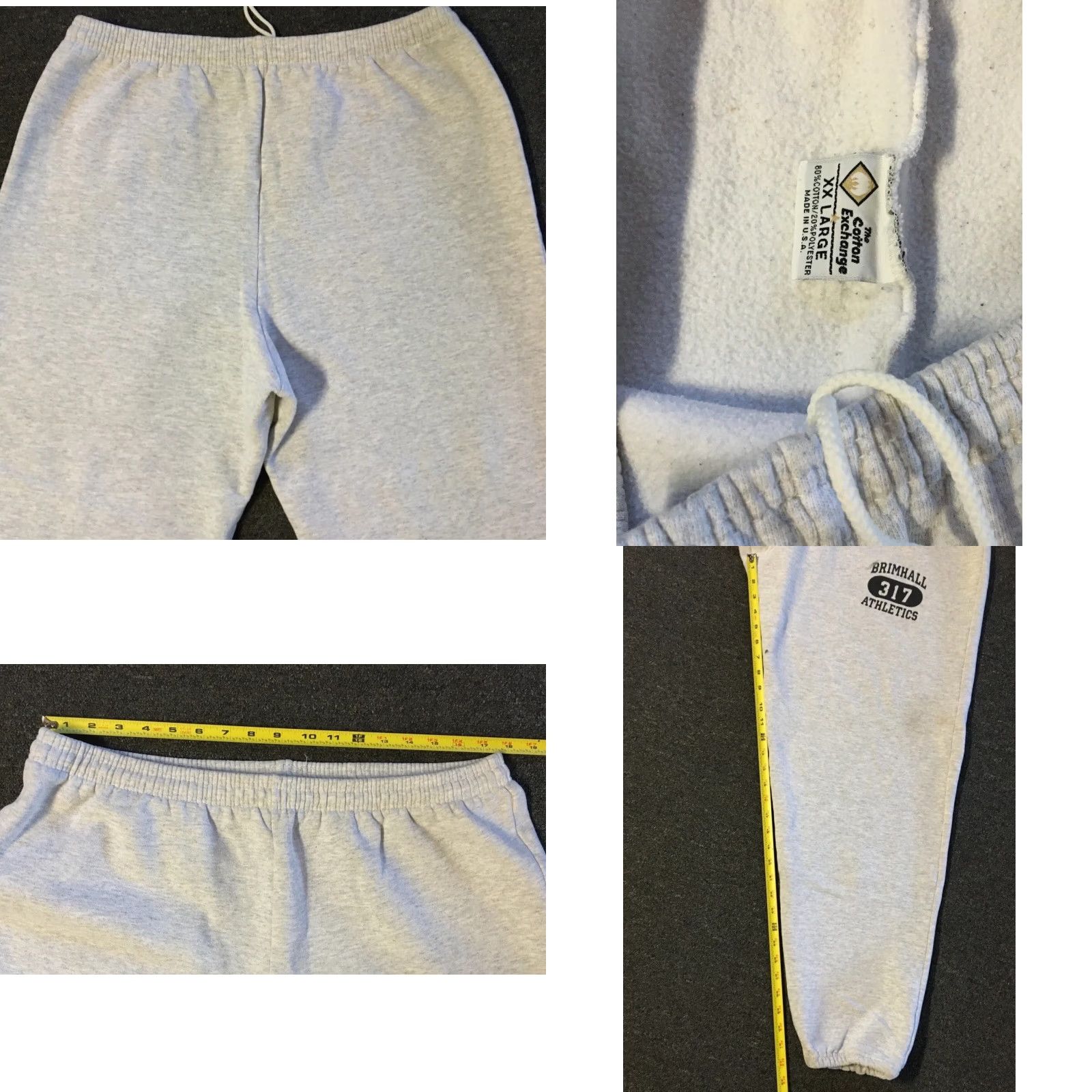Vintage VINTAGE Brimhall Athletics Track Sweatpants 2XL USA Gray 90s 80s Grunge School Activewear Mens Pants Athletic Drawstring Size US 39 - 8 Thumbnail