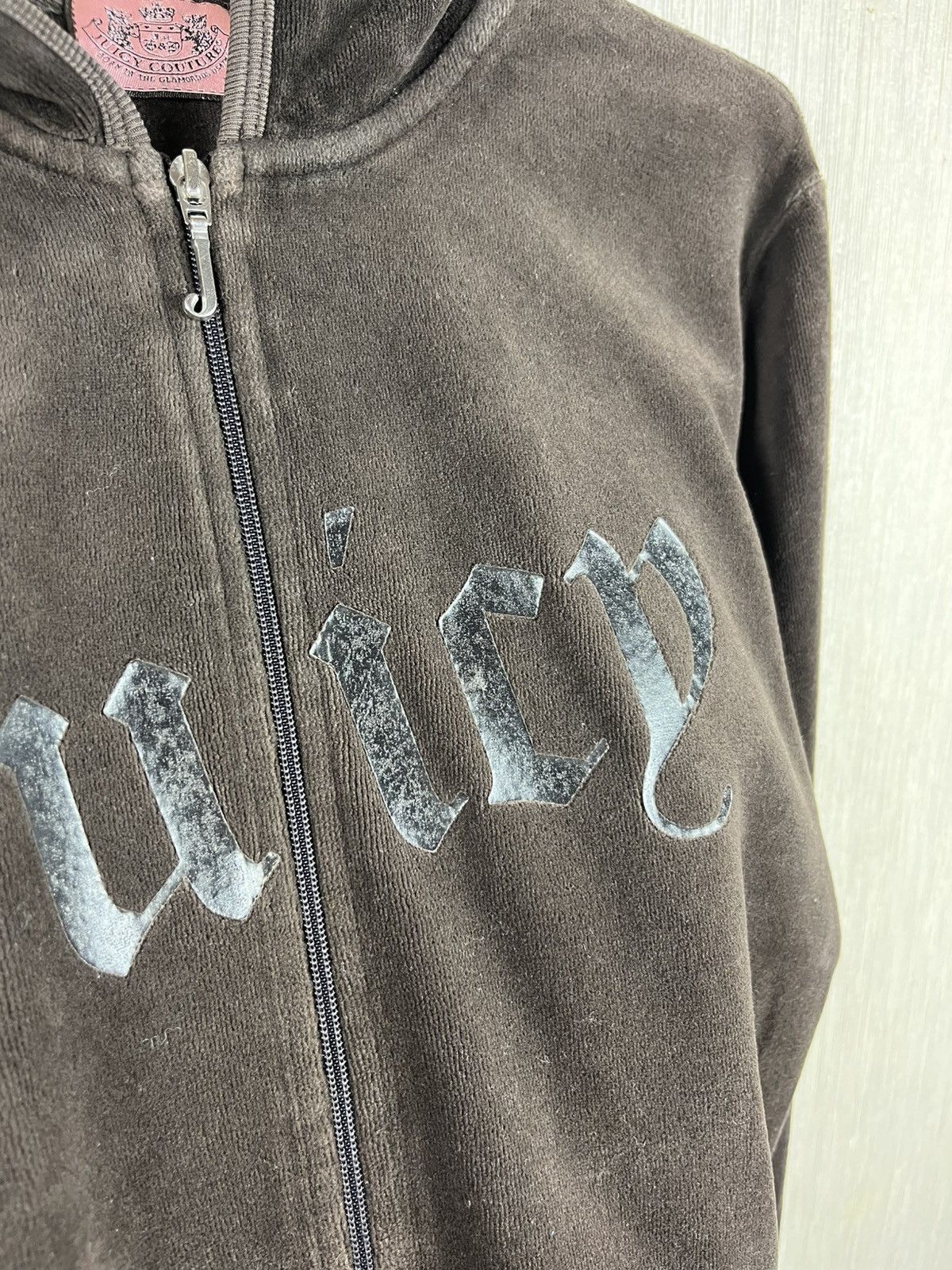 Juicy Couture × Vintage Vintage Juicy Couture y2k velvet zip hoodie sweatshirt logo Size XL / US 12-14 / IT 48-50 - 12 Thumbnail