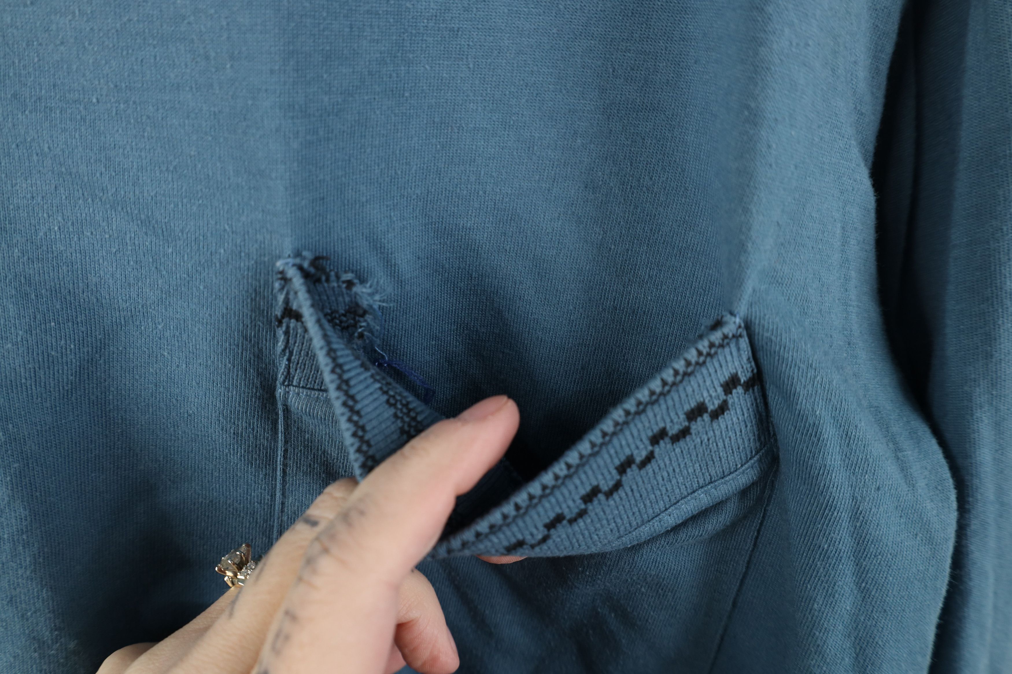 Vintage Vintage 90s Streetwear Mock Neck Long Sleeve T-Shirt USA Size US XL / EU 56 / 4 - 5 Thumbnail