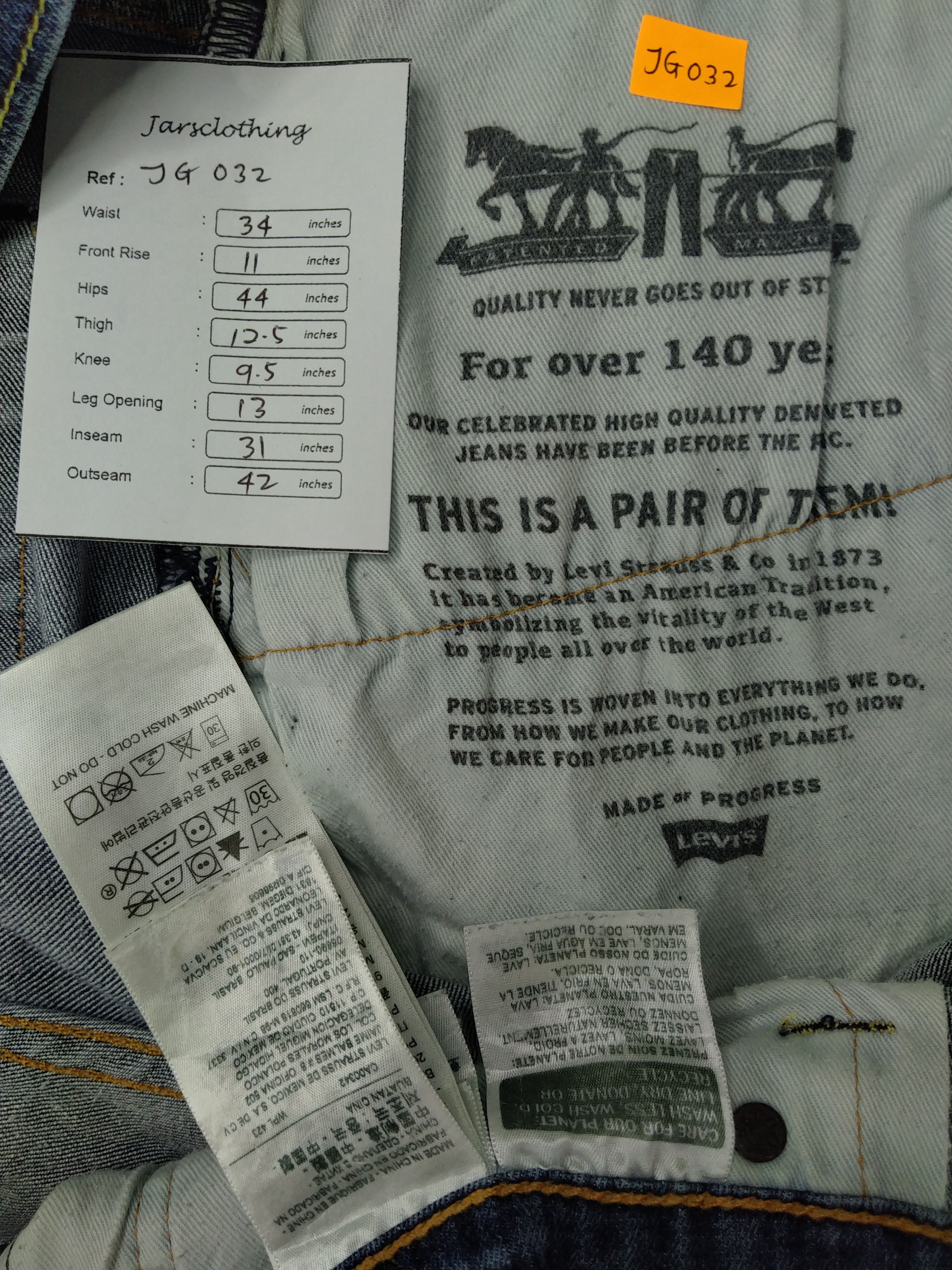Levi's Faded Blue Levi's 502 Jeans 34x31 Denim -JG032 Size US 34 / EU 50 - 8 Thumbnail