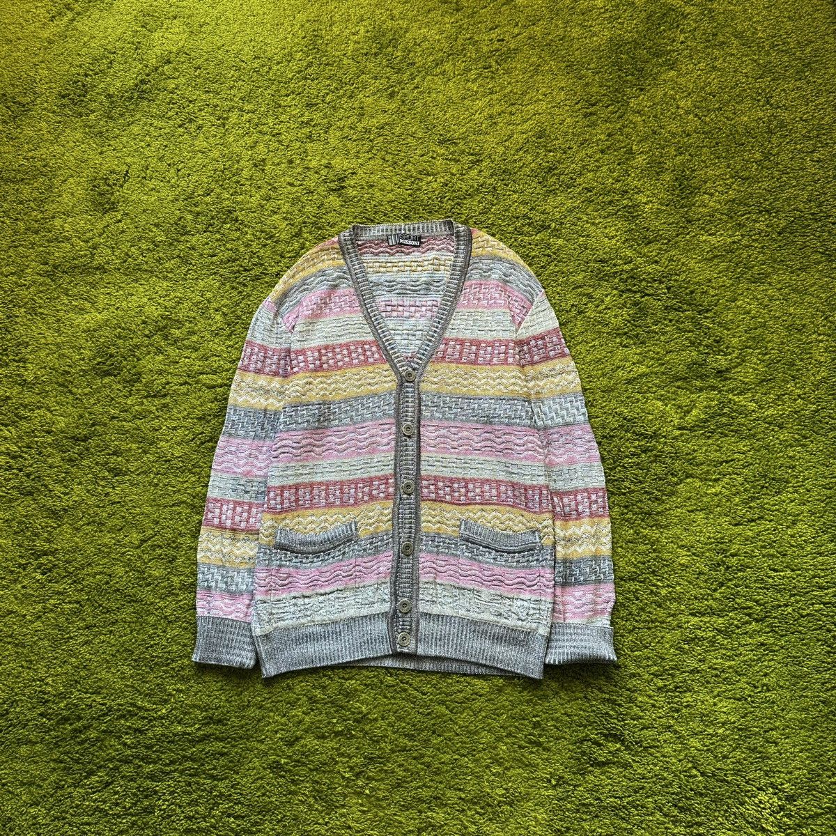 Missoni × Vintage Missoni 90s vintage iconic coloured cardigan sweater Size L / US 10 / IT 46 - 1 Thumbnail