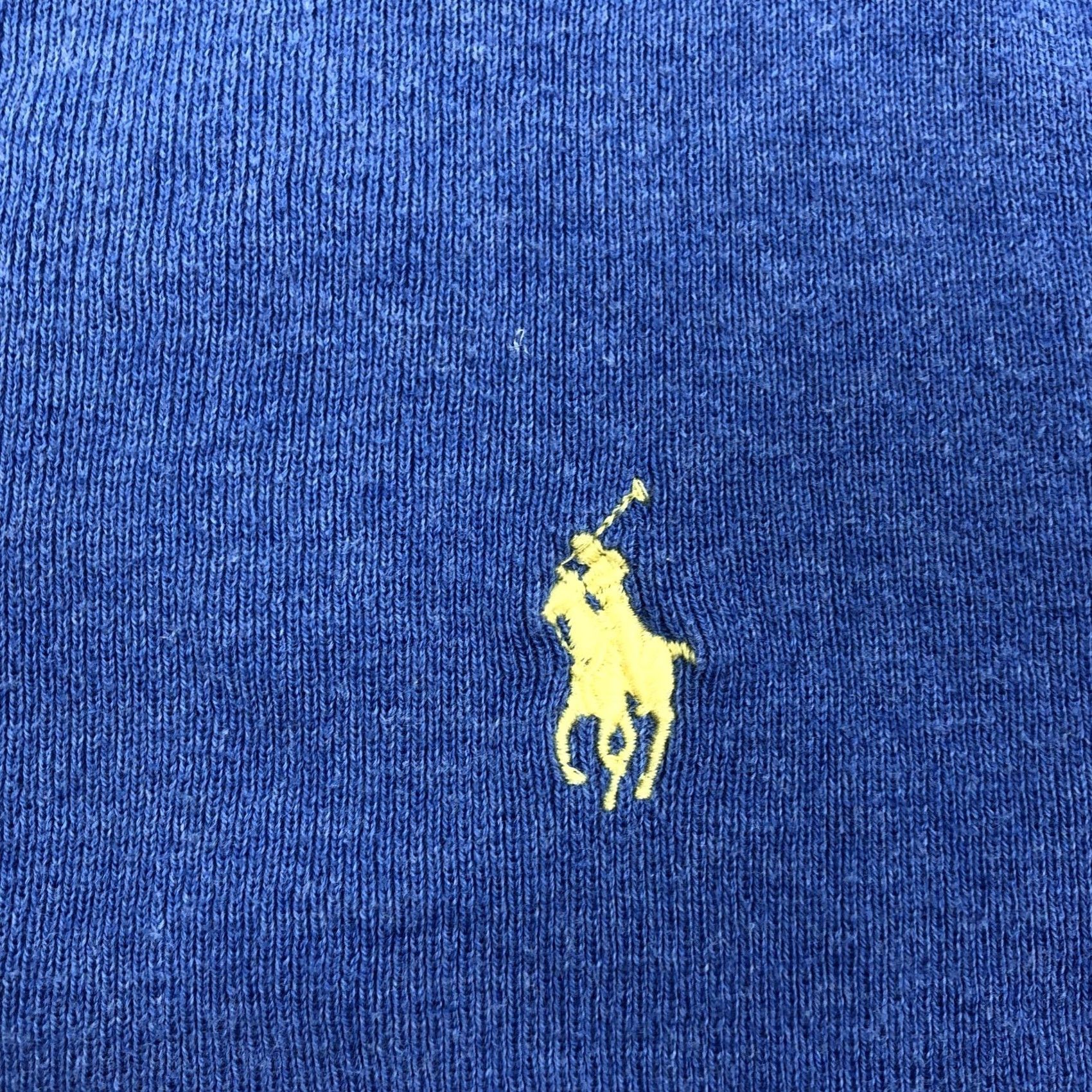 Polo Ralph Lauren Polo Ralph Lauren Polo Ralph Lauren Men's Blue Pima Cotton V-Neck Sweater Large L Pony Sweater? Size US L / EU 52-54 / 3 - 4 Thumbnail