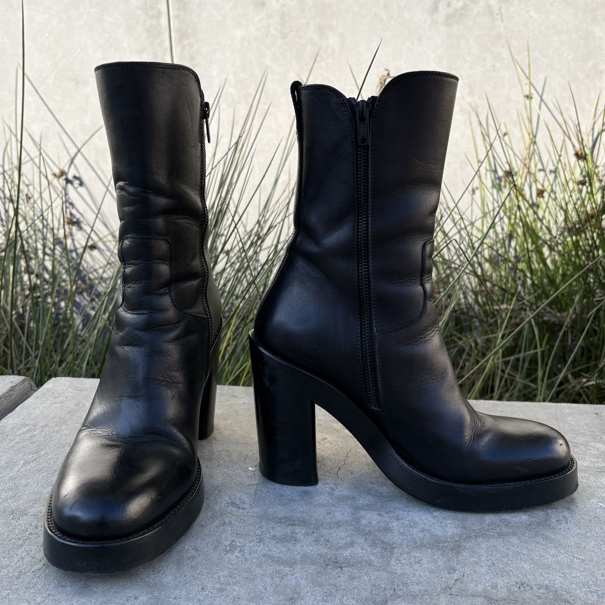 Ann Demeulemeester Ann Demeulemeester Leather Boots Size US 7.5 / IT 37.5 - 3 Thumbnail