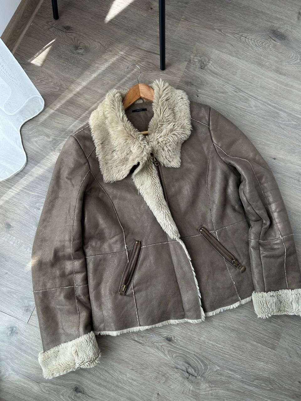 Japanese Brand × Vintage Vintage Japanese Avantgarde Faux Beige B.3 Style Jacket Y2K Size S / US 4 / IT 40 - 9 Thumbnail