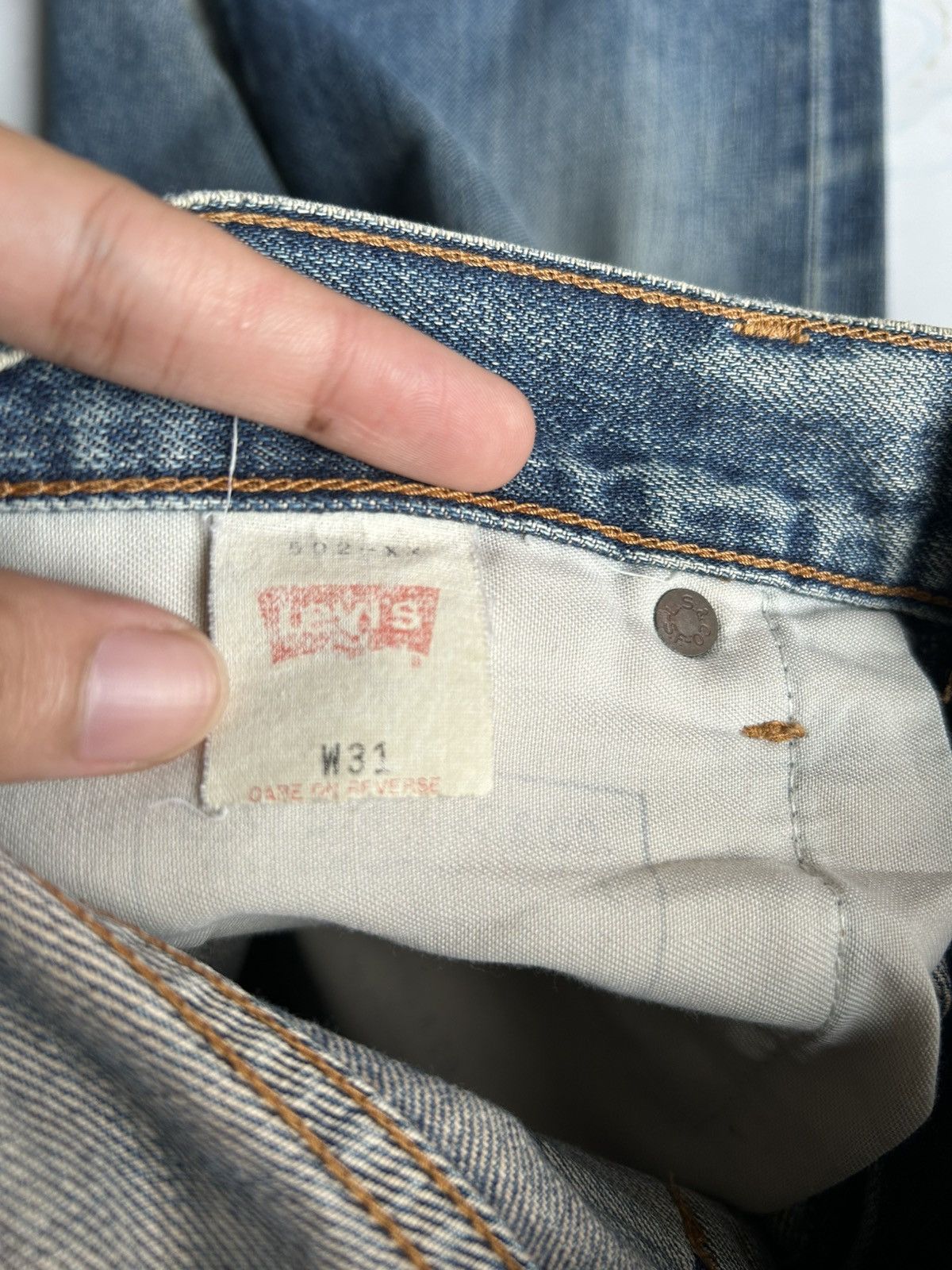 Kapital Thrashed Vintage Levis big E Selvedge Denim Jeans Size US 30 / EU 46 - 9 Thumbnail