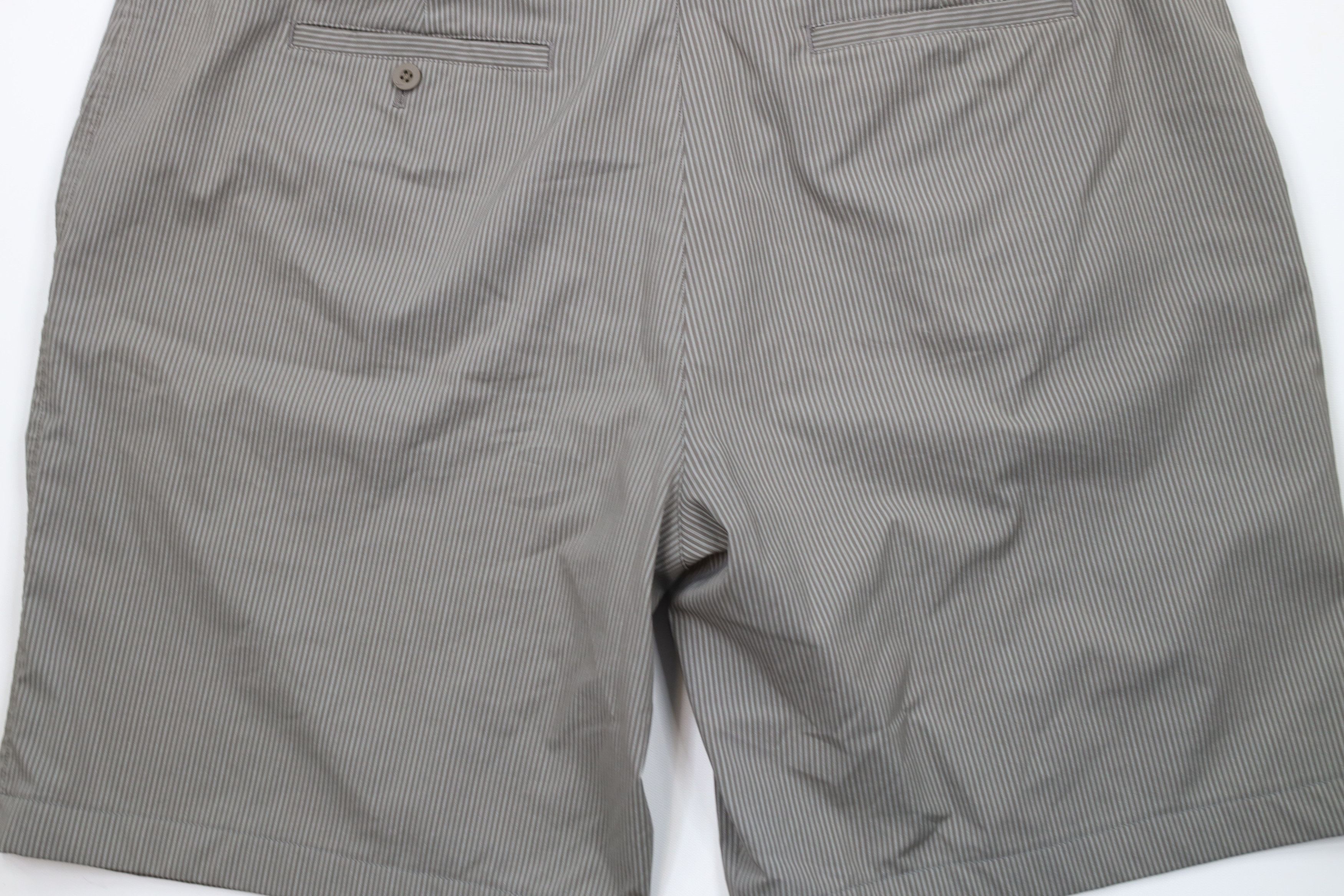 Nike × Vintage Nike Golf Striped Flat Front Tech Golfing Chino Shorts Gray Size US 42 / EU 58 - 11 Thumbnail
