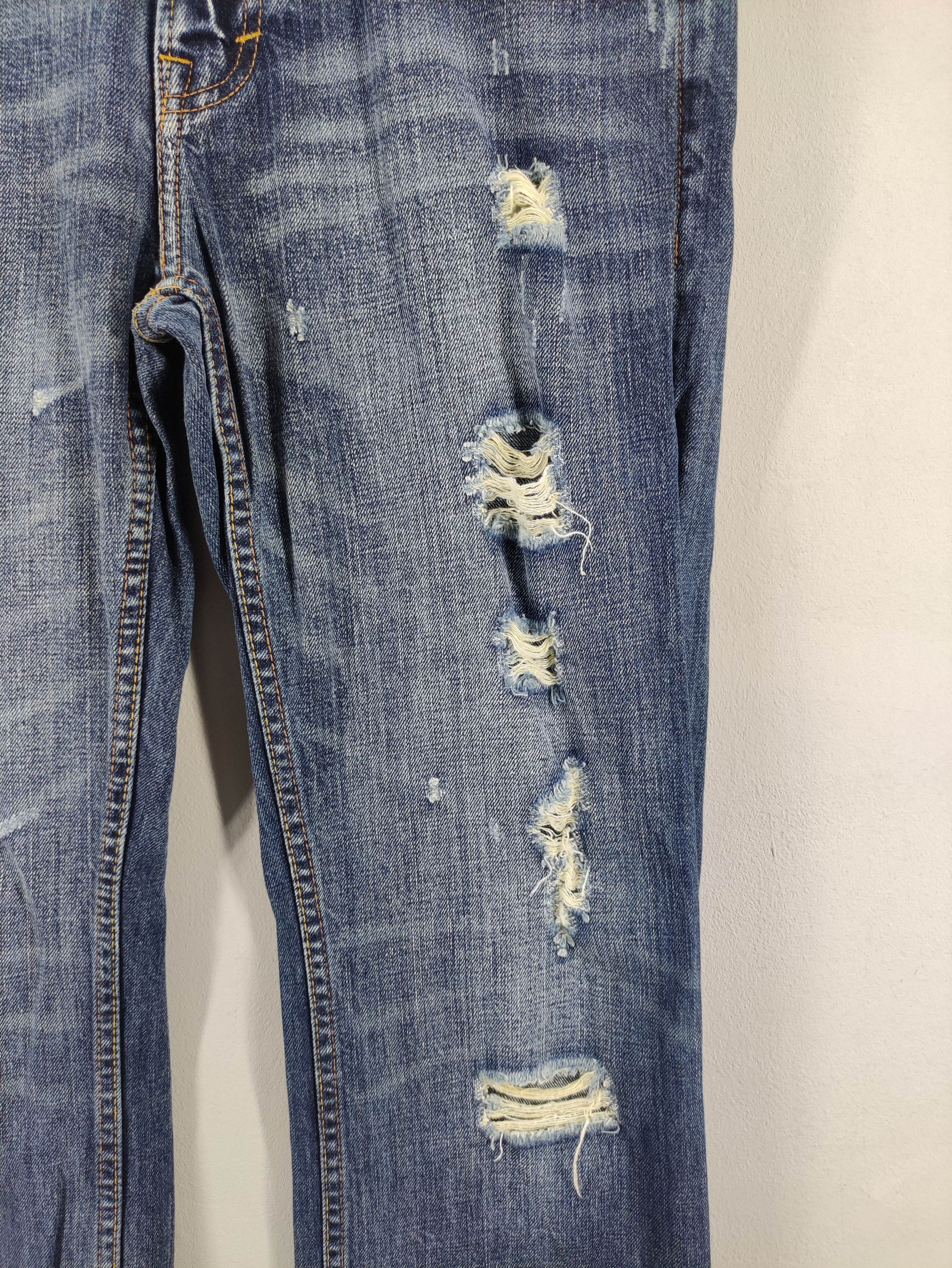 Japanese Brand Vintage Uj Jeans Distressed Denim Size US 32 / EU 48 - 3 Thumbnail