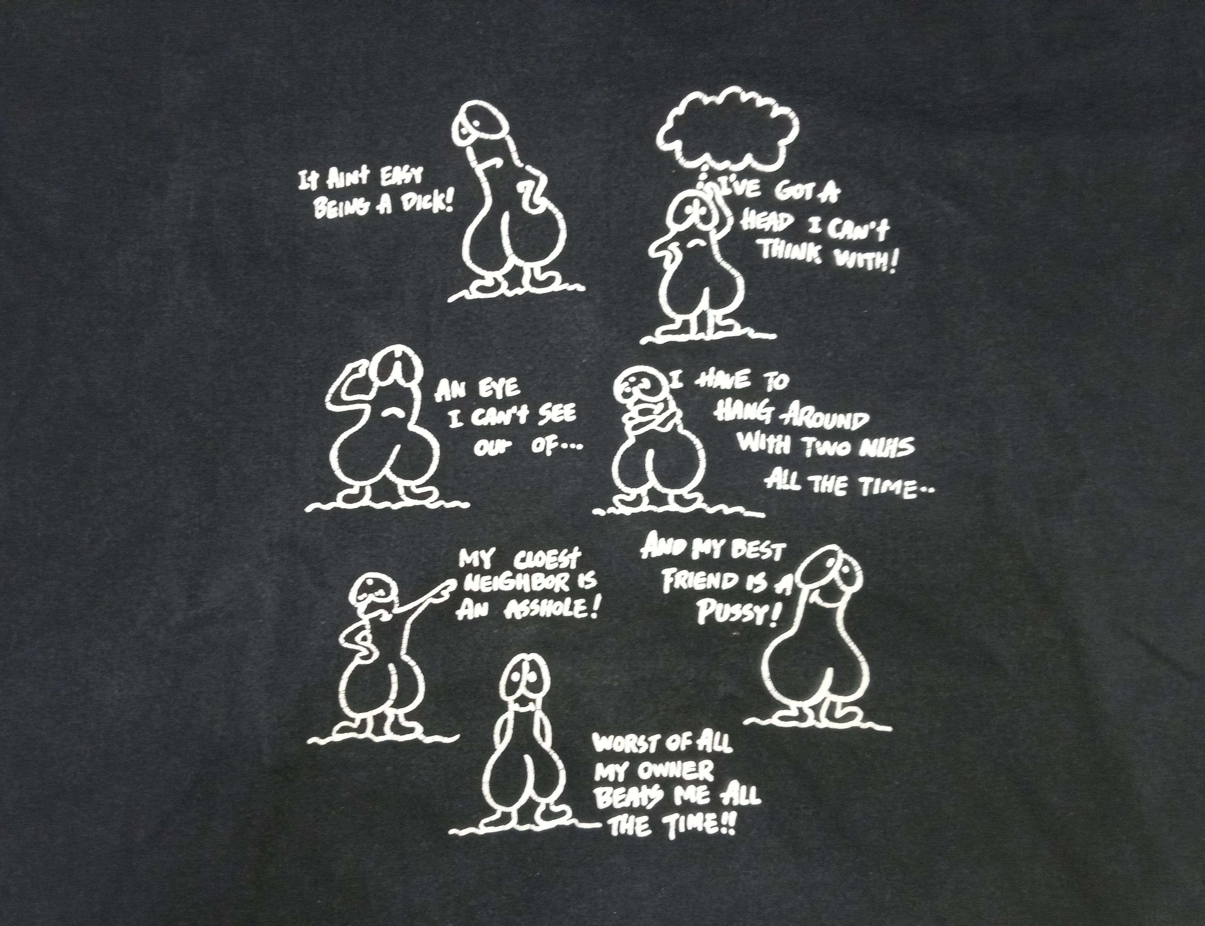 Vintage Vintage 2000s Being A Dick T Shirt Y2K Size US L / EU 52-54 / 3 - 2 Thumbnail