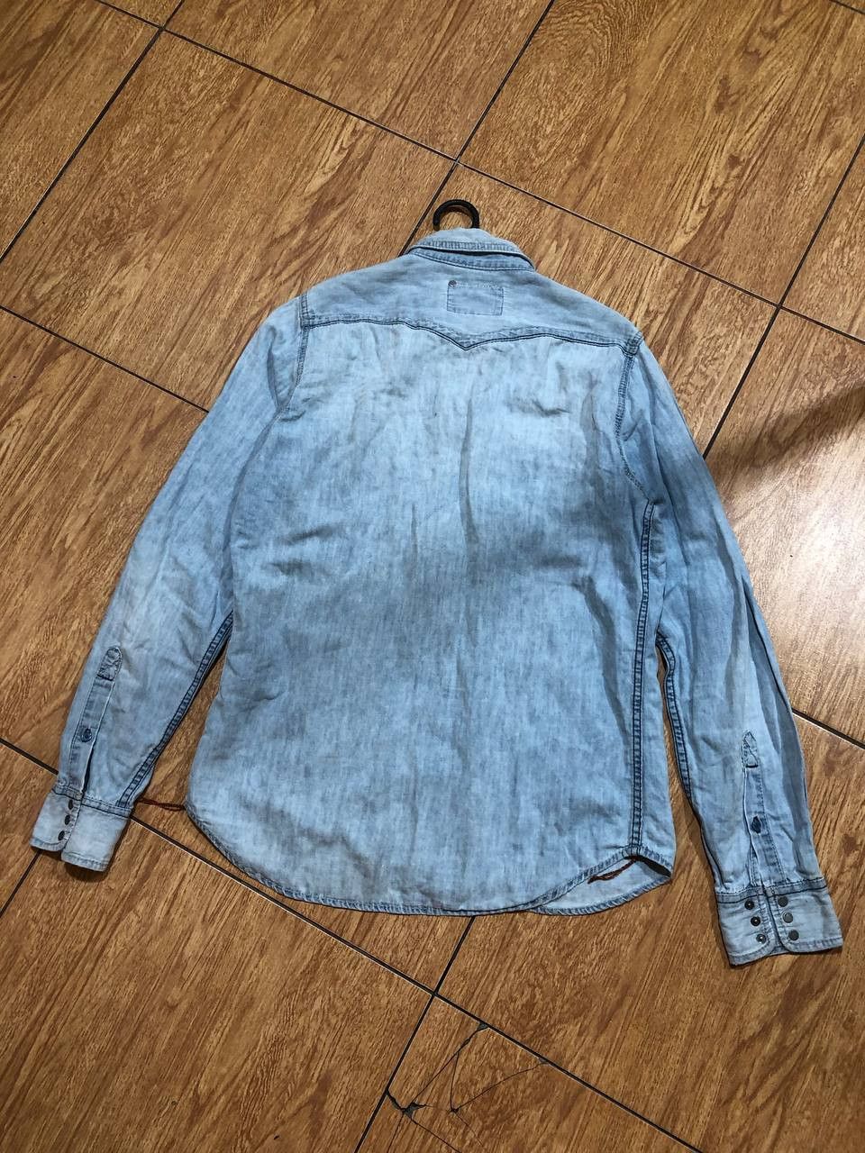 Diesel DIESEL designer distressed denim shirt Size US L / EU 52-54 / 3 - 12 Thumbnail