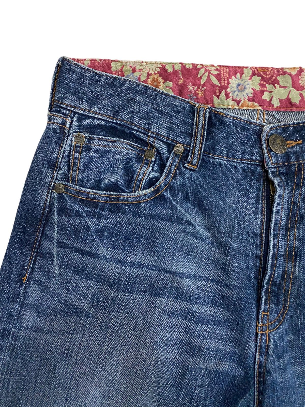 Japanese Brand Vintage Koi Pond Embroidery Denim Japan Size US 32 / EU 48 - 6 Thumbnail
