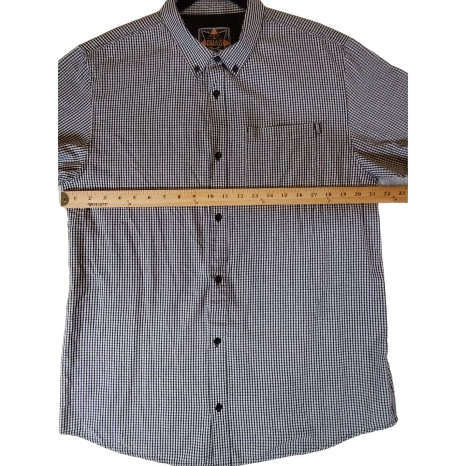 Dravus Dravus Shirt Mens Large Mini Check Short Sleeve Button Down Size US L / EU 52-54 / 3 - 6 Thumbnail