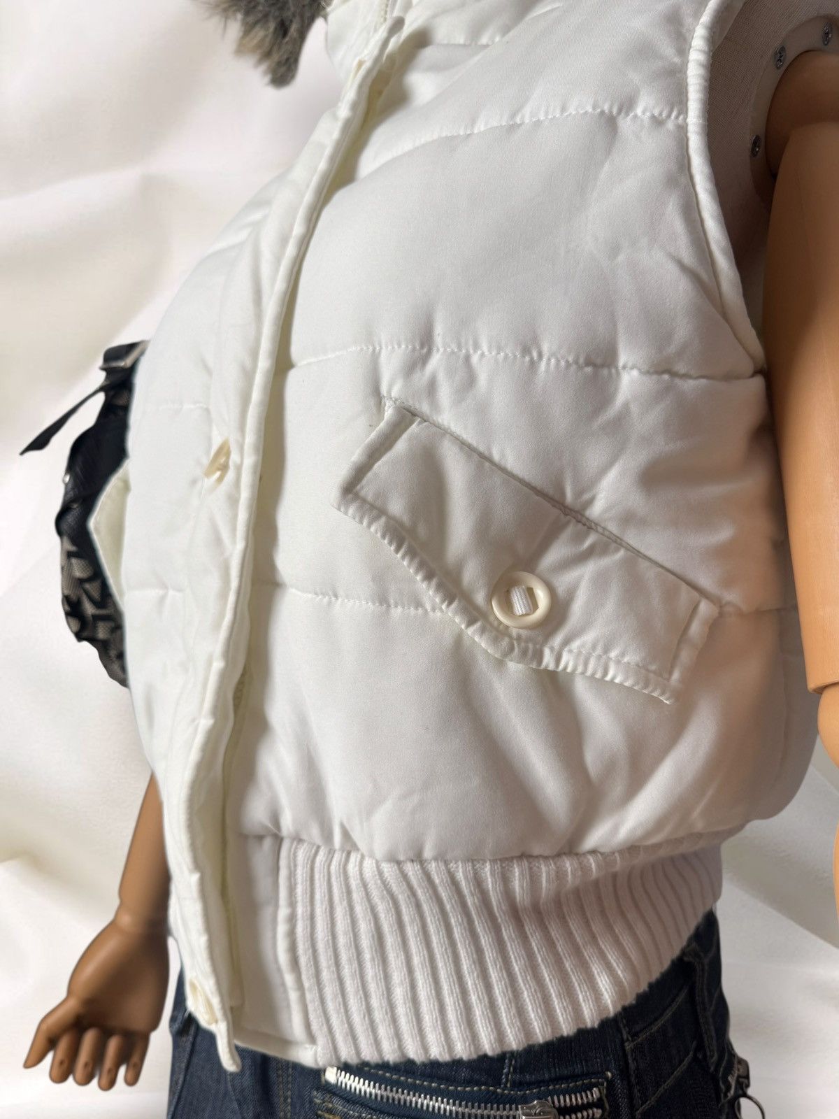 Beauty Beast Beauty Angel Y2K Vintage Faux Fur Hooded Vest Jacket Size M / US 6-8 / IT 42-44 - 5 Thumbnail