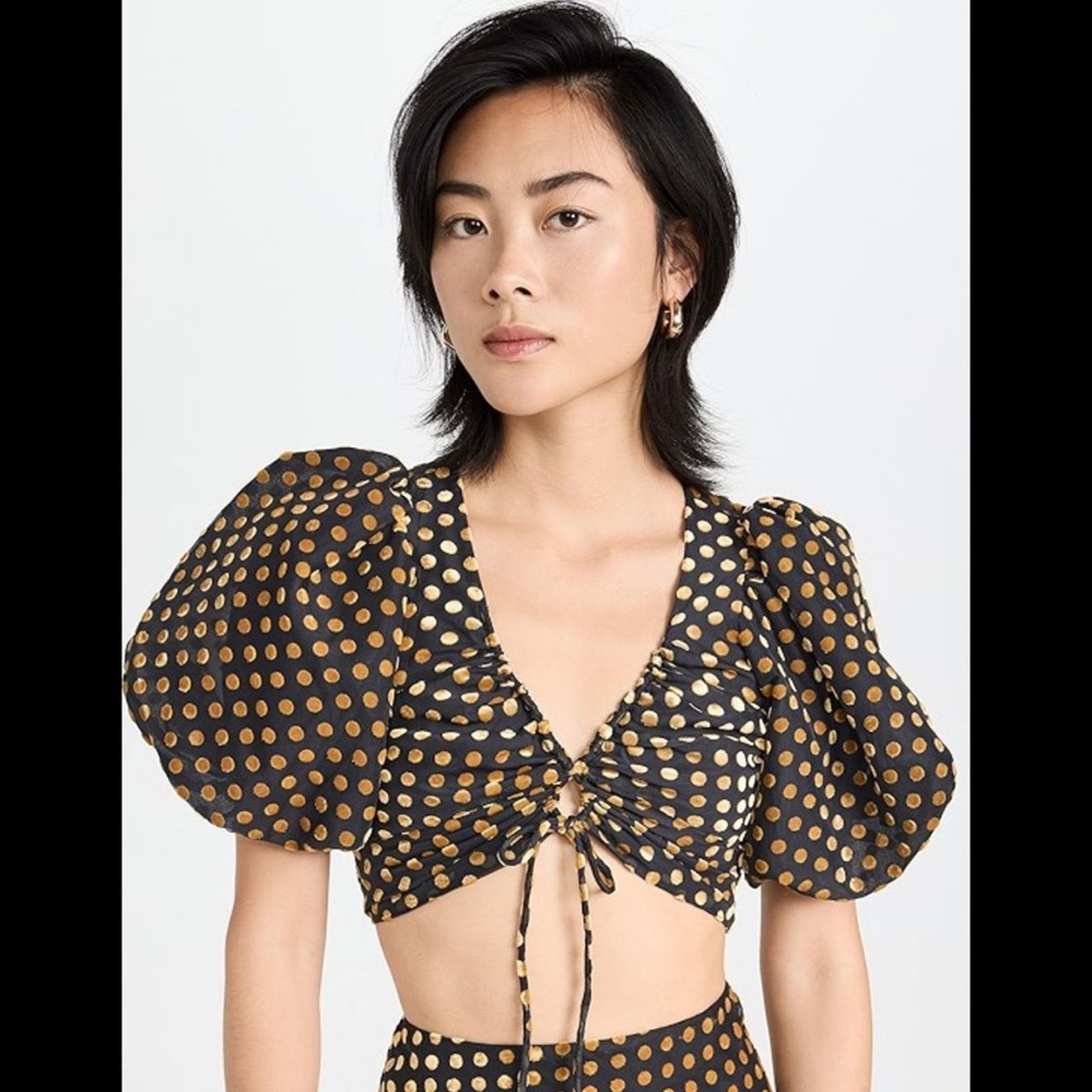 RHODE Rhode Lana Top in Dot Jacquard - NWT - Size 0 - Gold/Blue Size XS / US 0-2 / IT 36-38 - 1 Thumbnail