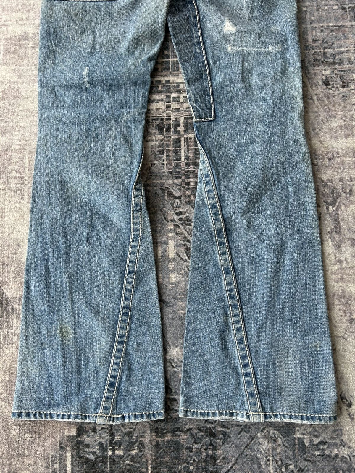 If Six Was Nine True Religion Flared Patchwork Jeans Size US 28 / EU 44 - 10 Thumbnail