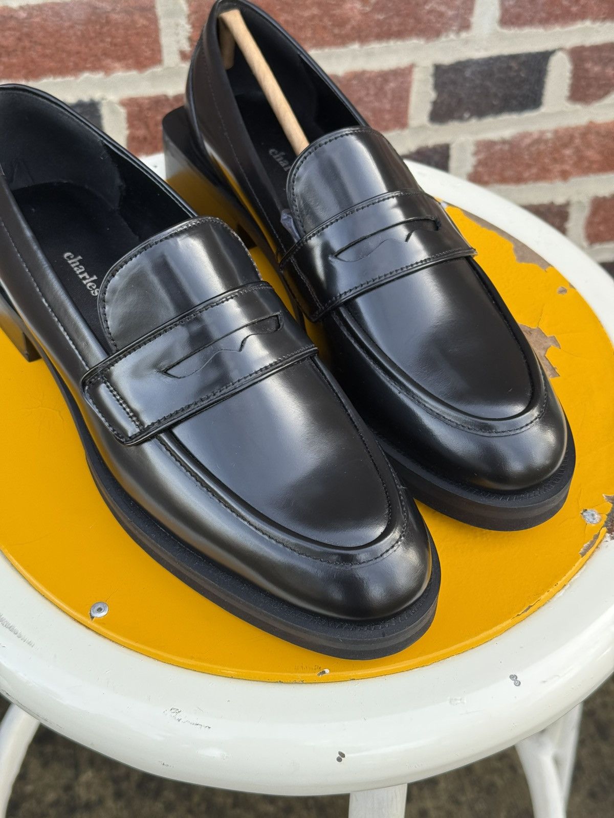 Other Charles David Delusion Platform Black Leather Loafers Unisex Size US 6.5 / EU 39-40 - 4 Thumbnail
