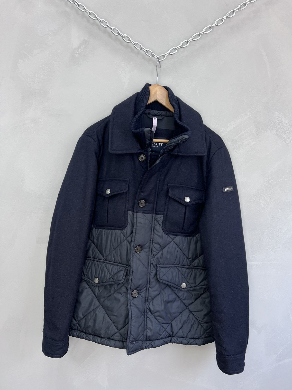 Hackett Mens Hackett London Navy Blue Jacket size L Size US M / EU 48-50 / 2 - 1 Thumbnail