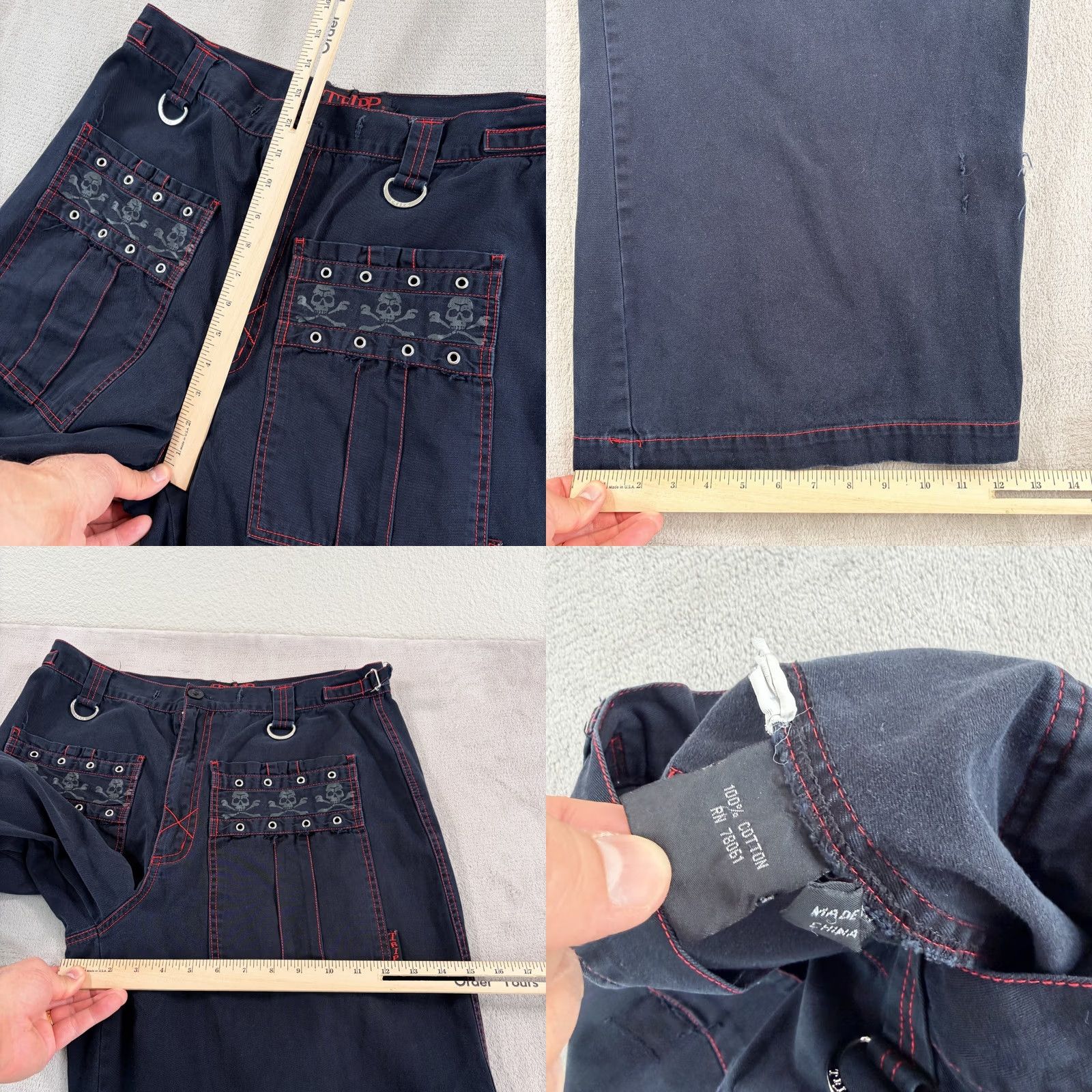 Tripp NYC VINTAGE TRIPP NYC Daang Goodman Pants Large Goth Rave Baggy 90's Zipper Wide Leg Size US 33 - 8 Thumbnail
