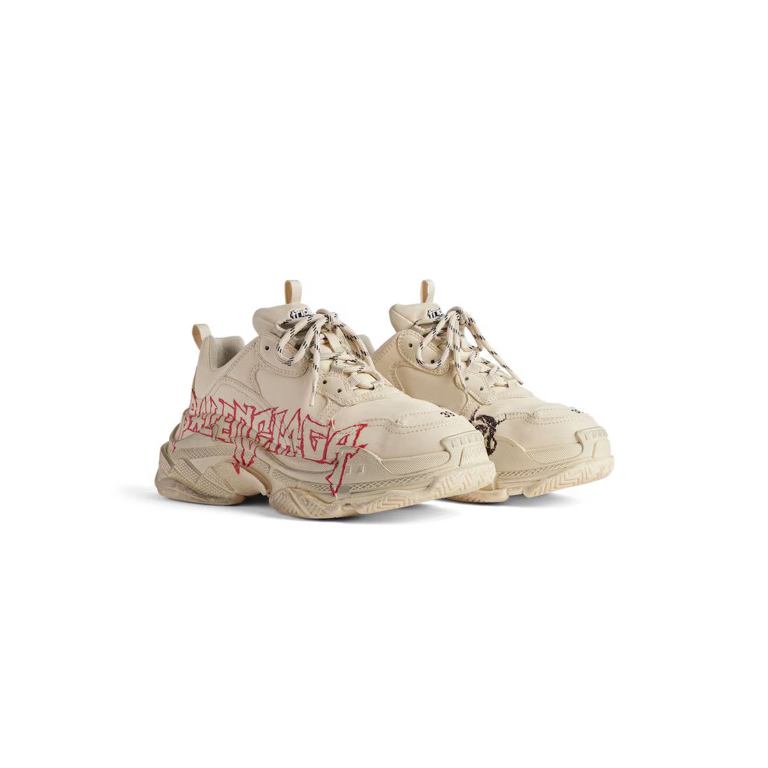 Balenciaga o1srvl11e0325 Triple S Sneakers DIY Metal in Multicolor Size US 10 / EU 43 - 2 Thumbnail