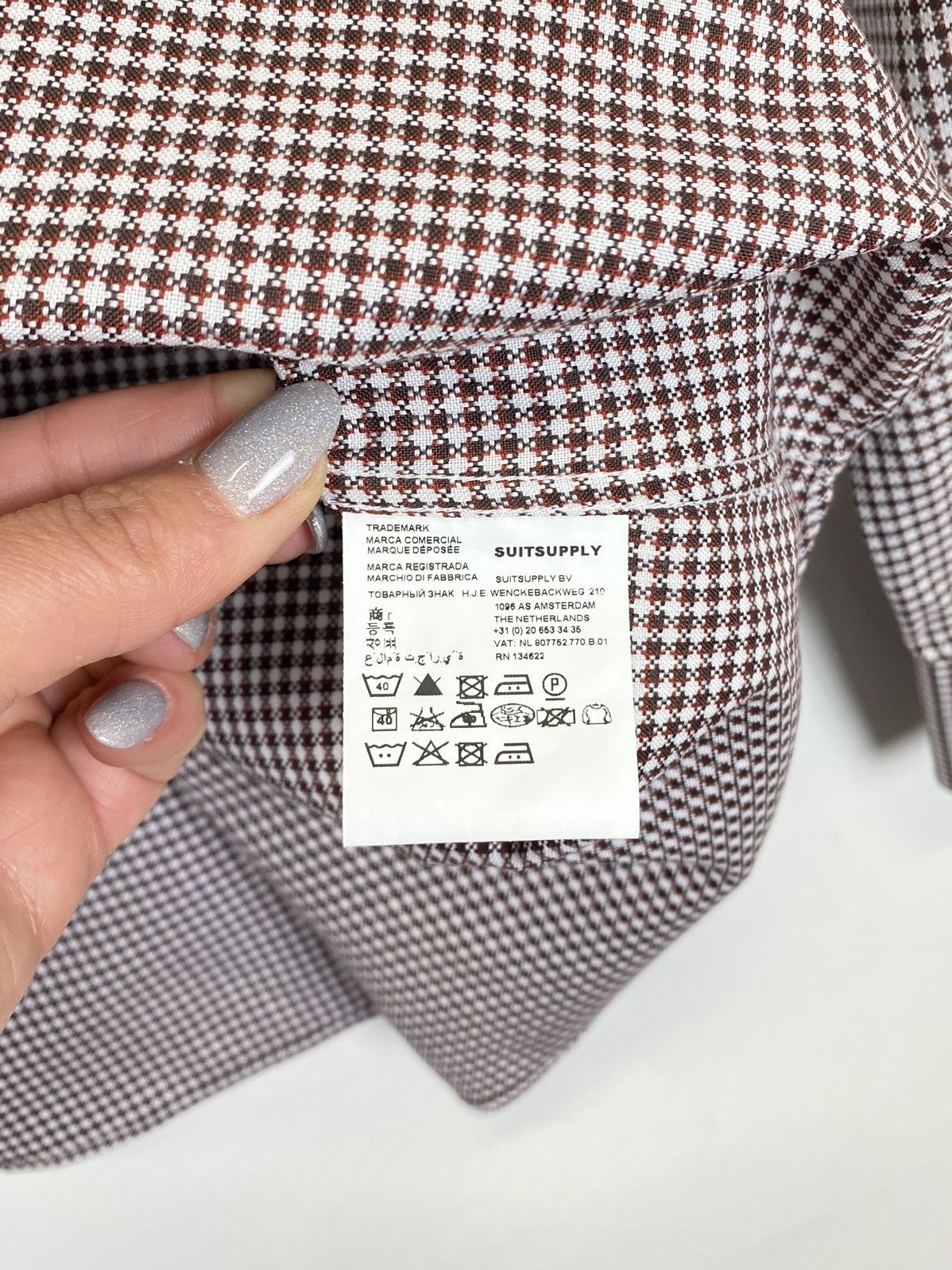 Suitsupply Suitsupply Egyptian Cotton Formal Plaid Shirt Size 41 - 16 Size US M / EU 48-50 / 2 - 7 Thumbnail