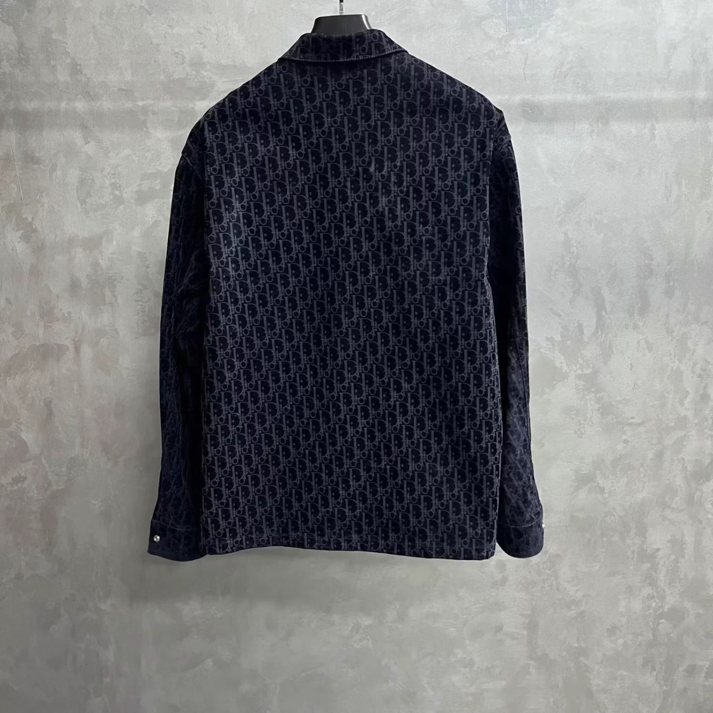 Dior Dior Black Allover Logo Twill Collared Long Sleeve Shirt Size US L / EU 52-54 / 3 - 2 Thumbnail