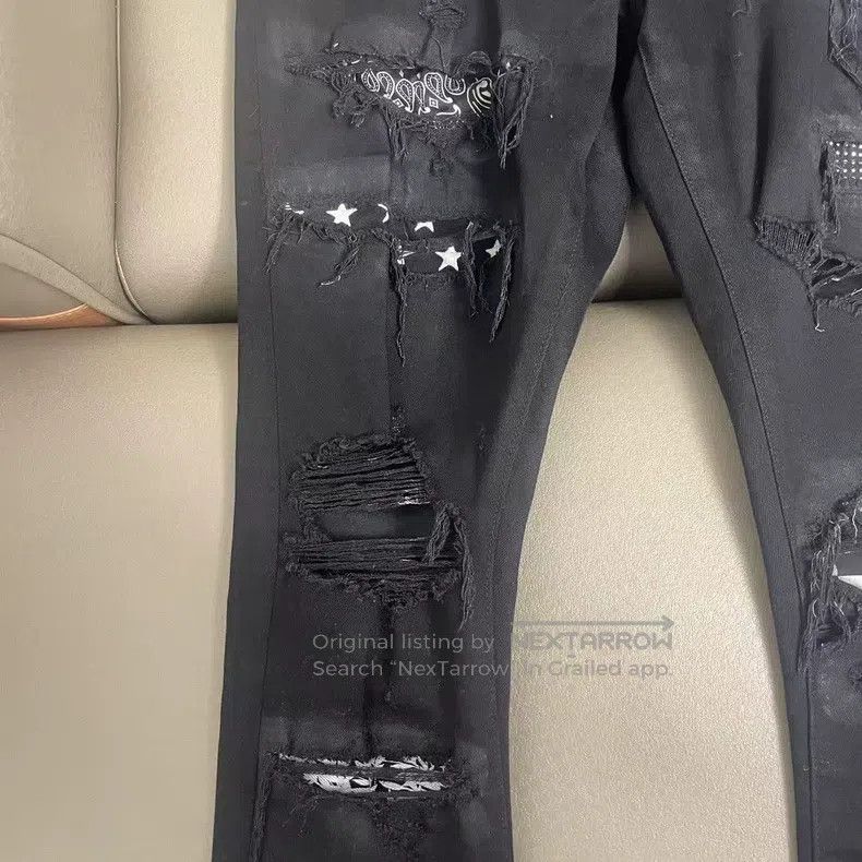 Amiri Amiri Chessboard stud denim pants Size US 32 / EU 48 - 2 Thumbnail