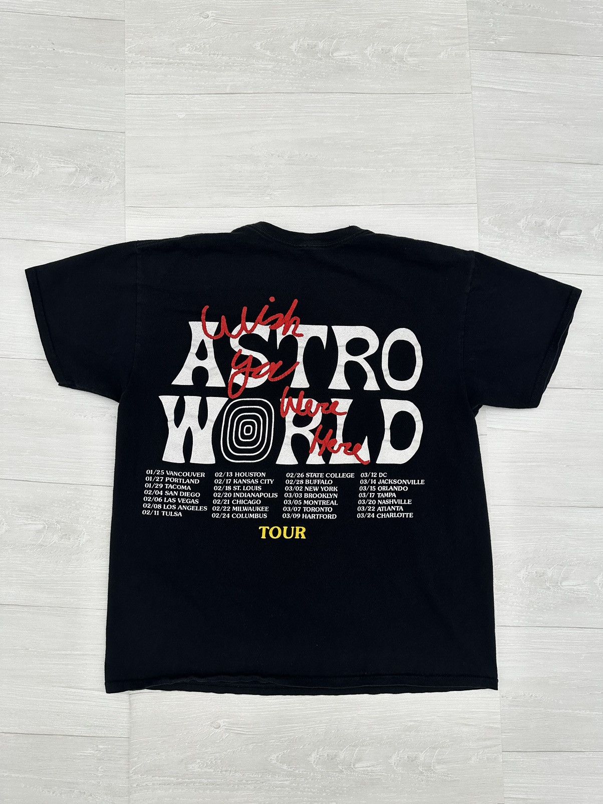 Travis Scott Travis Scott Black Astroworld Wish You Were Here Tee Large Size US L / EU 52-54 / 3 - 1 Thumbnail