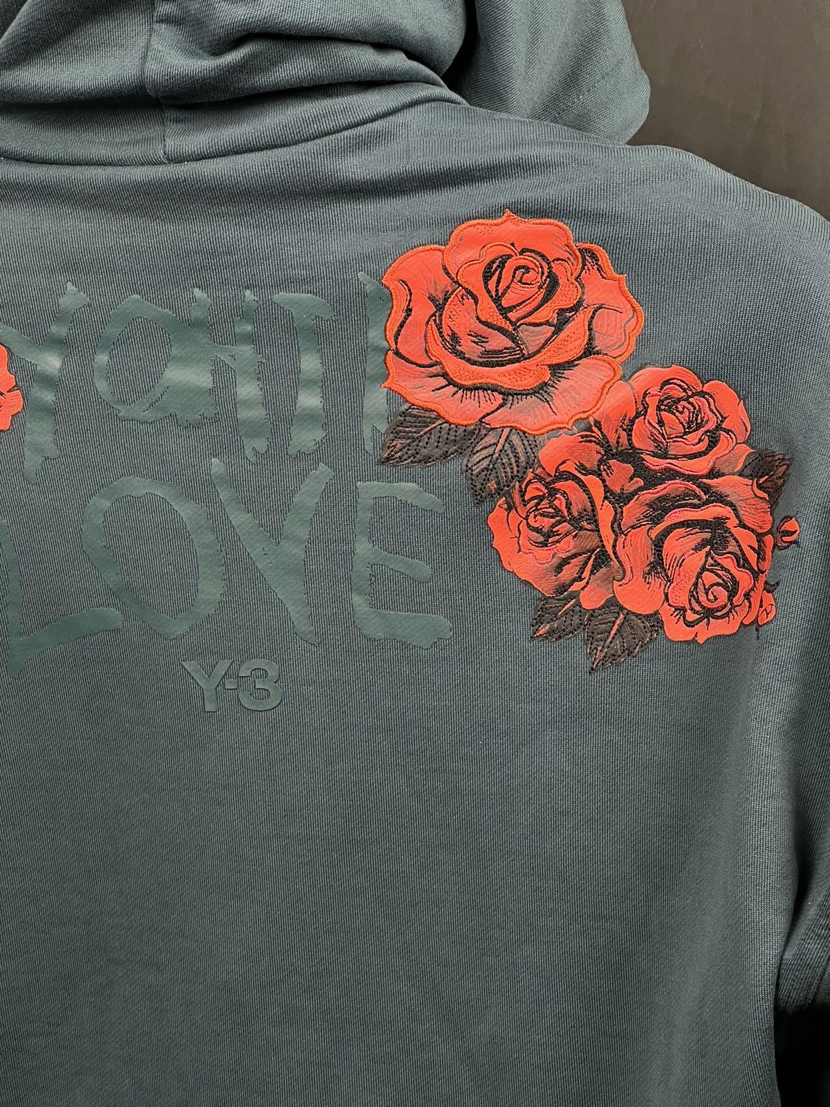 Japanese Brand × Y-3 × Yohji Yamamoto Yohji Yamamoto Y-3 rose crop hoodie "Yohji Love" Size M / US 6-8 / IT 42-44 - 4 Thumbnail