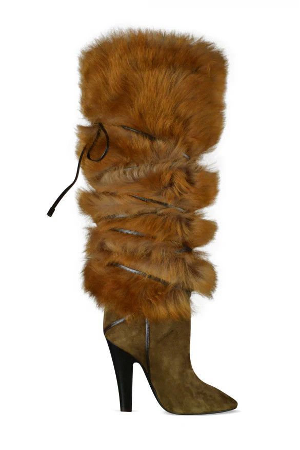 Saint Laurent Paris o1bcso1str0125 Jokull Boots In Suede in Brown Size US 6 / IT 36 - 1 Thumbnail