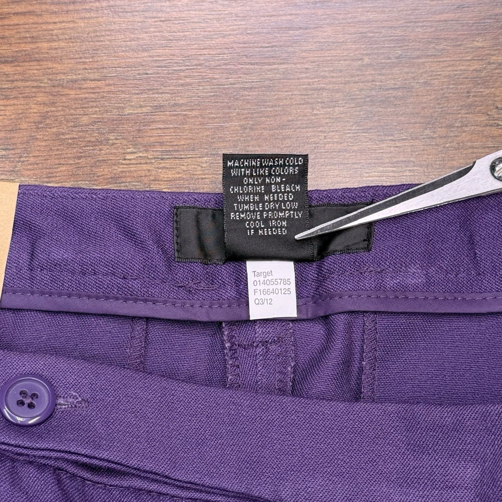 Mossimo Mossimo Ankle Pants Womens 10 Purple Mid Waist Straight Leg New Size 32" / US 10 / IT 46 - 5 Thumbnail