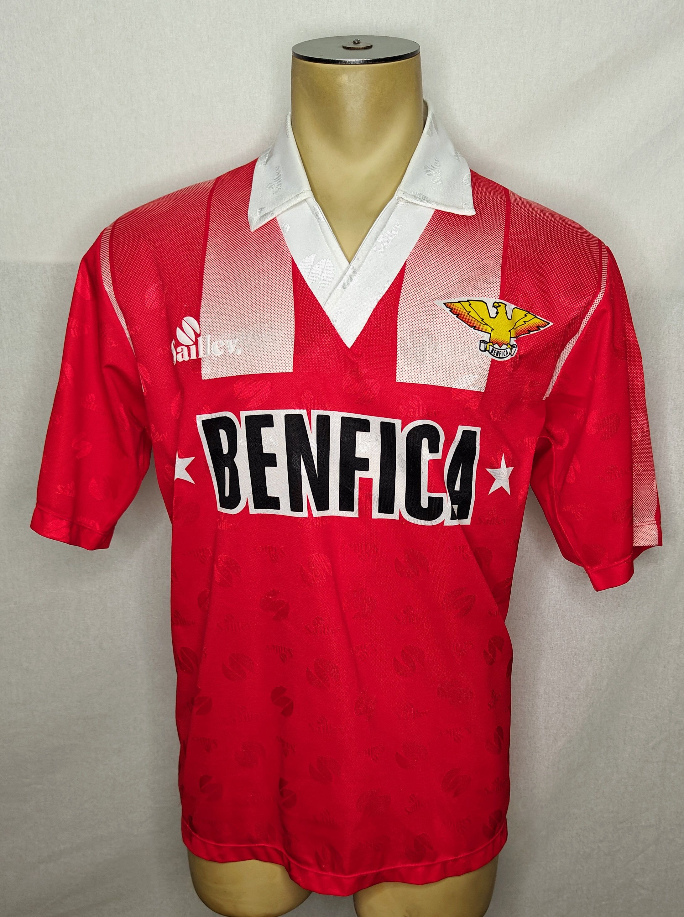 Vintage Vtg 90s Saillev Benfica Portugal soccer football jersey Size US XL / EU 56 / 4 - 1 Thumbnail