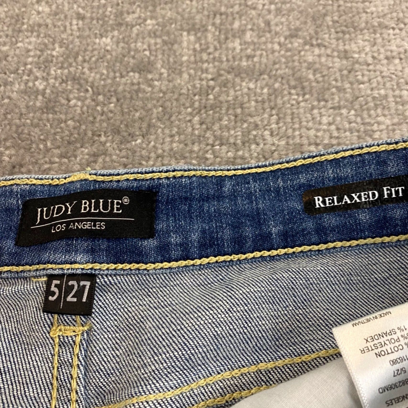 Vintage Judy Blue Relaxed Fit Jeans Womens 5/27 High Rise Blue Washed Distressed 30x27* Jeans Women's Blue Distressed 30 27 Size 27" / US 4 / IT 40 - 2 Thumbnail