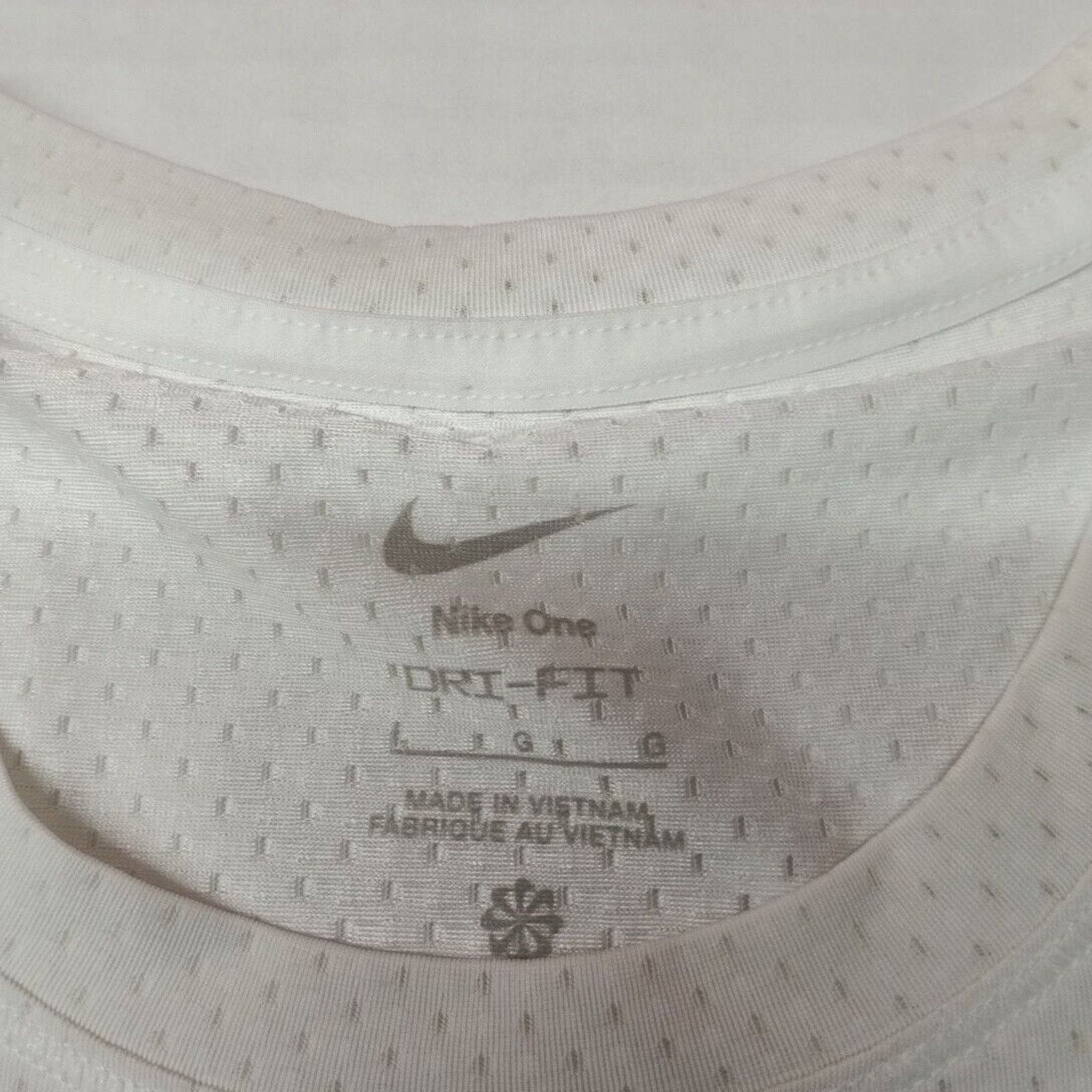 Nike Women's Nike One Dri-FIT Cropped Tank Top Size L Large White Size L / US 10 / IT 46 - 2 Thumbnail