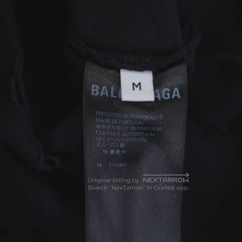 Balenciaga Balenciaga Double B Letter Logo Distressed Short Sleeve T- Size US M / EU 48-50 / 2 - 4 Thumbnail